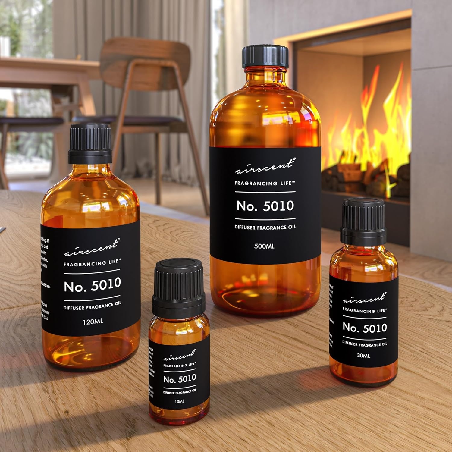 AirScent No. 5010 Perfume Dupe Diffuser Oil Inspired by T. Fords Cherry Perfume – Black Cherry Vanilla & Cherry Liqueur – 10 mL Fragrance Oil for Ultrasonic and Waterless Diffusers and Crafting(16.9 Fl Oz (Pack of 1))