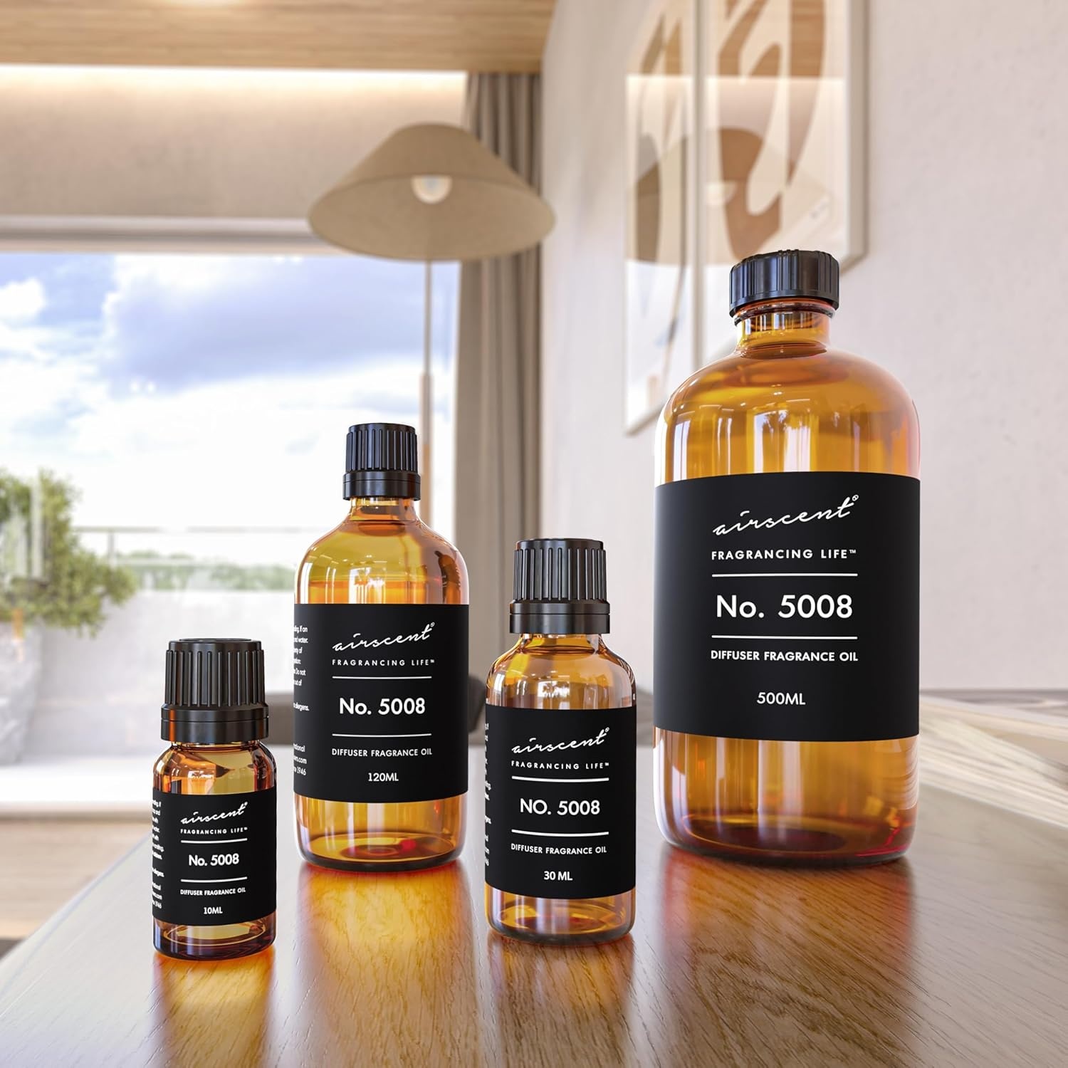 AirScent Diffuser Oil Inspired by Tobacco Vanille Perfume – No. 5008 Perfume Dupe – Fragrance Oil Blend for Ultrasonic and Waterless Diffusers and Crafting – 10 ml, .34 fl oz Glass Bottle with Dropper(16.9 Fl Oz)