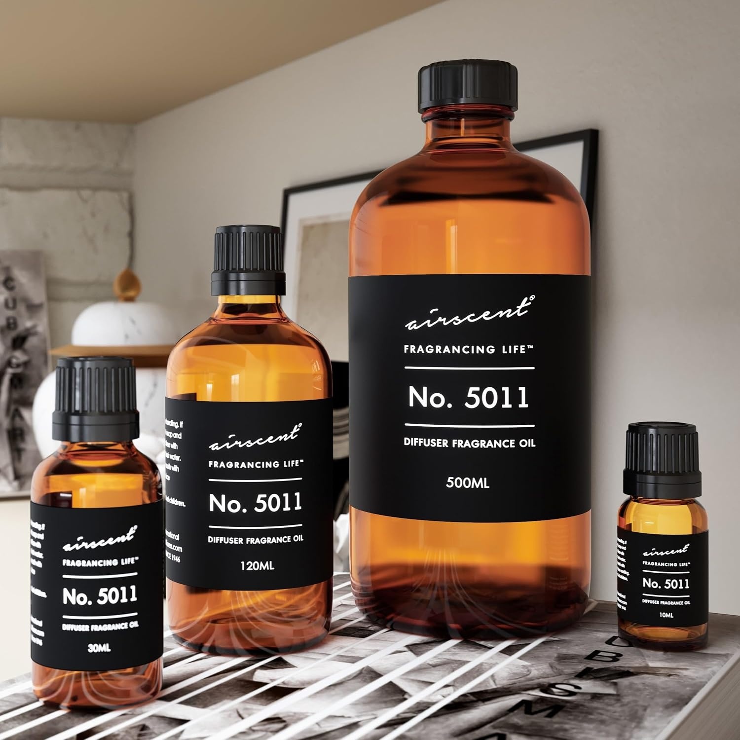 AirScent No. 5011 Perfume Dupe Diffuser Oil Inspired by Labo’s Noir Twenty Nine – Cedarwood Bergamot Tobacco – Fragrance Oil Blend for Ultrasonic and Waterless Diffusers and Crafting – 10 mL(4 Fl Oz (Pack of 1))