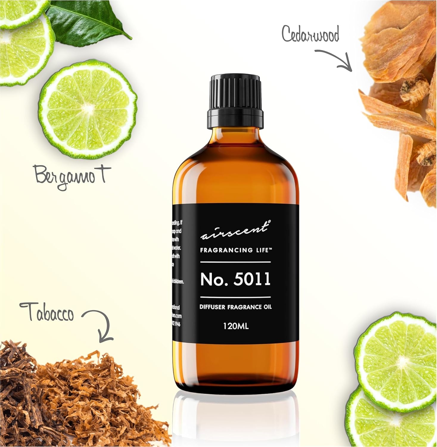 AirScent No. 5011 Perfume Dupe Diffuser Oil Inspired by Labo’s Noir Twenty Nine – Cedarwood Bergamot Tobacco – Fragrance Oil Blend for Ultrasonic and Waterless Diffusers and Crafting – 10 mL(4 Fl Oz (Pack of 1))