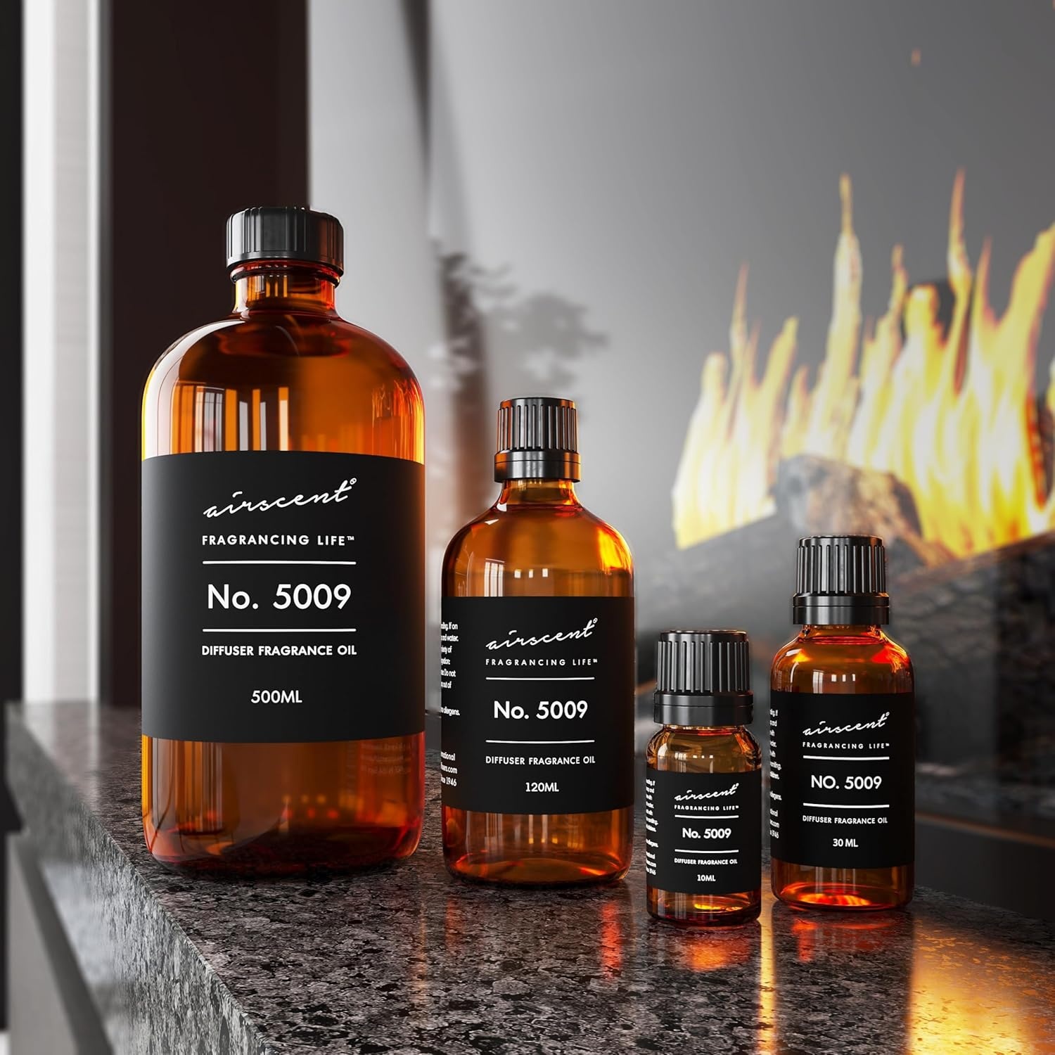 AirScent Savage-Inspired Diffuser Oil – No. 5009 Perfume Dupe – Fragrance Oil Blend for Ultrasonic and Waterless Diffusers and Crafting – 10 ml, 0.34 fl oz Glass Bottle with Dropper(4 Fl Oz (Pack of 1))