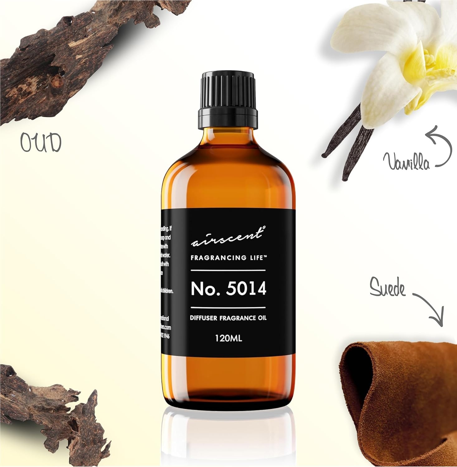 AirScent No. 5014 Dubai Perfume Dupe Diffuser Oil Inspired by Artemus Oud – Oud Suede Vanilla – Fragrance Oil Blend for Ultrasonic and Waterless Diffusers and Crafting – 10 mL, 0.34 fl oz Bottle(1 Fl Oz (Pack of 1))