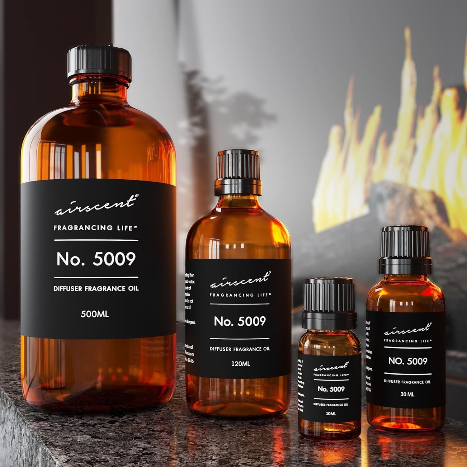 AirScent Savage-Inspired Diffuser Oil – No. 5009 Perfume Dupe – Fragrance Oil Blend for Ultrasonic and Waterless Diffusers and Crafting – 10 ml, 0.34 fl oz Glass Bottle with Dropper(1 Fl Oz (Pack of 1))