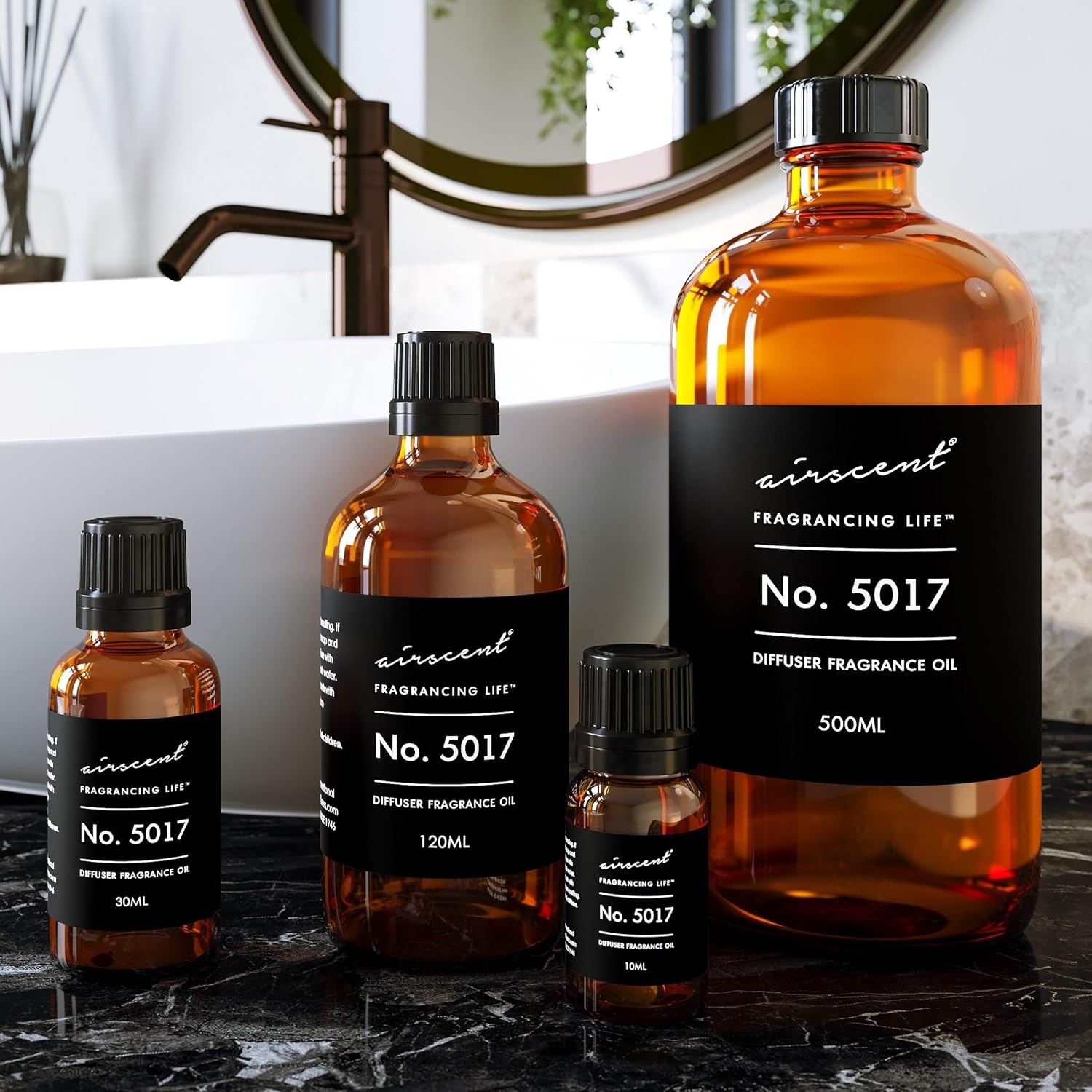 AirScent No. 5017 Dubai Perfume Dupe Diffuser Oil Inspired by Artemus Midnight – Coriander Bergamot Blonde Woods – Fragrance Oil Blend for Ultrasonic and Waterless Diffusers and Crafting – 10 mL(16.9 Fl Oz (Pack of 1))