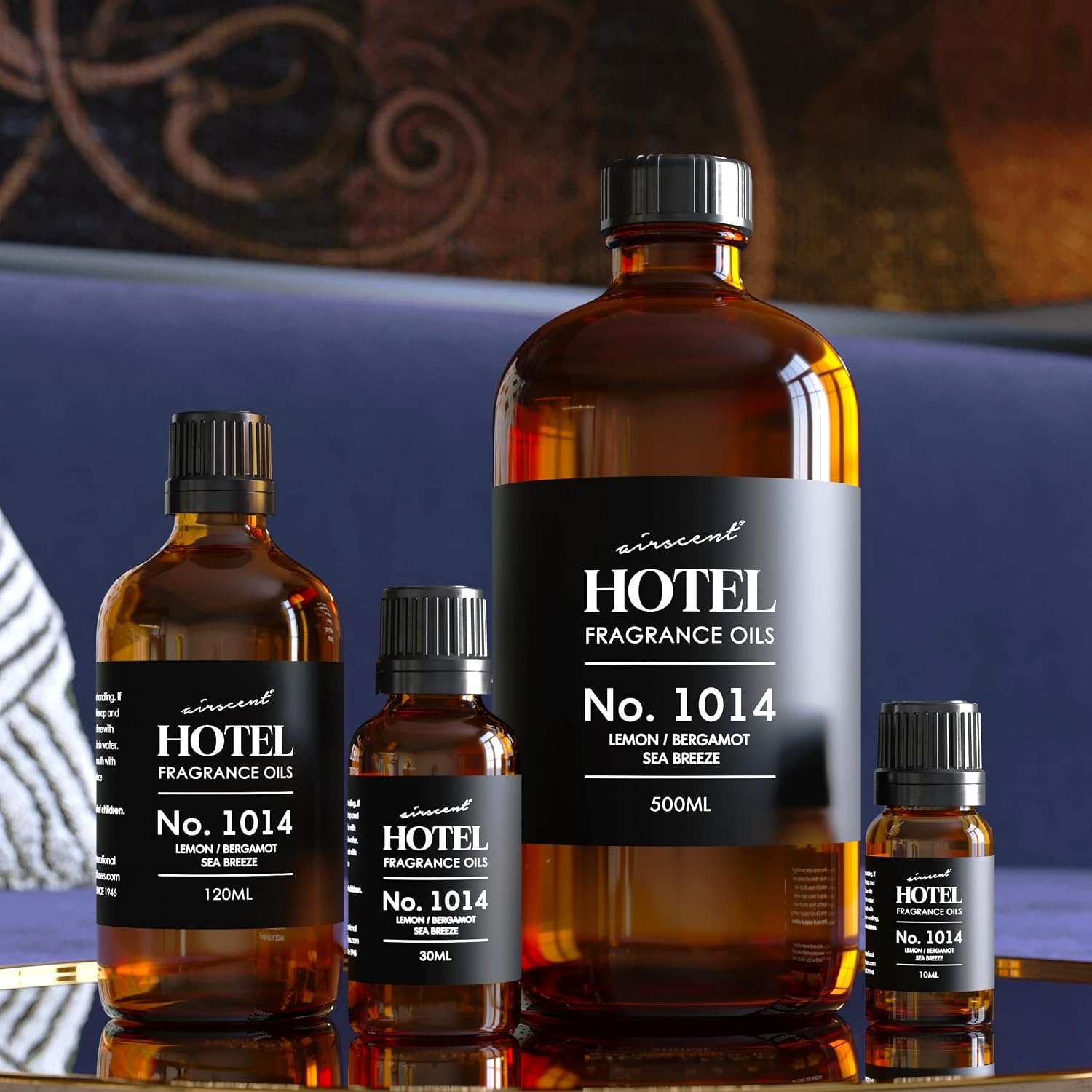 AirScent Hotel Diffuser Oil No. 1014 – Iconic 5-Star Hotel Blend – 500 mL | Lemon Bergamot Sea Breeze – Coastal Blend – Fragrance Oil for Ultrasonic and Waterless Diffusers and Crafting(Lemon Bergamot Sea Breeze)