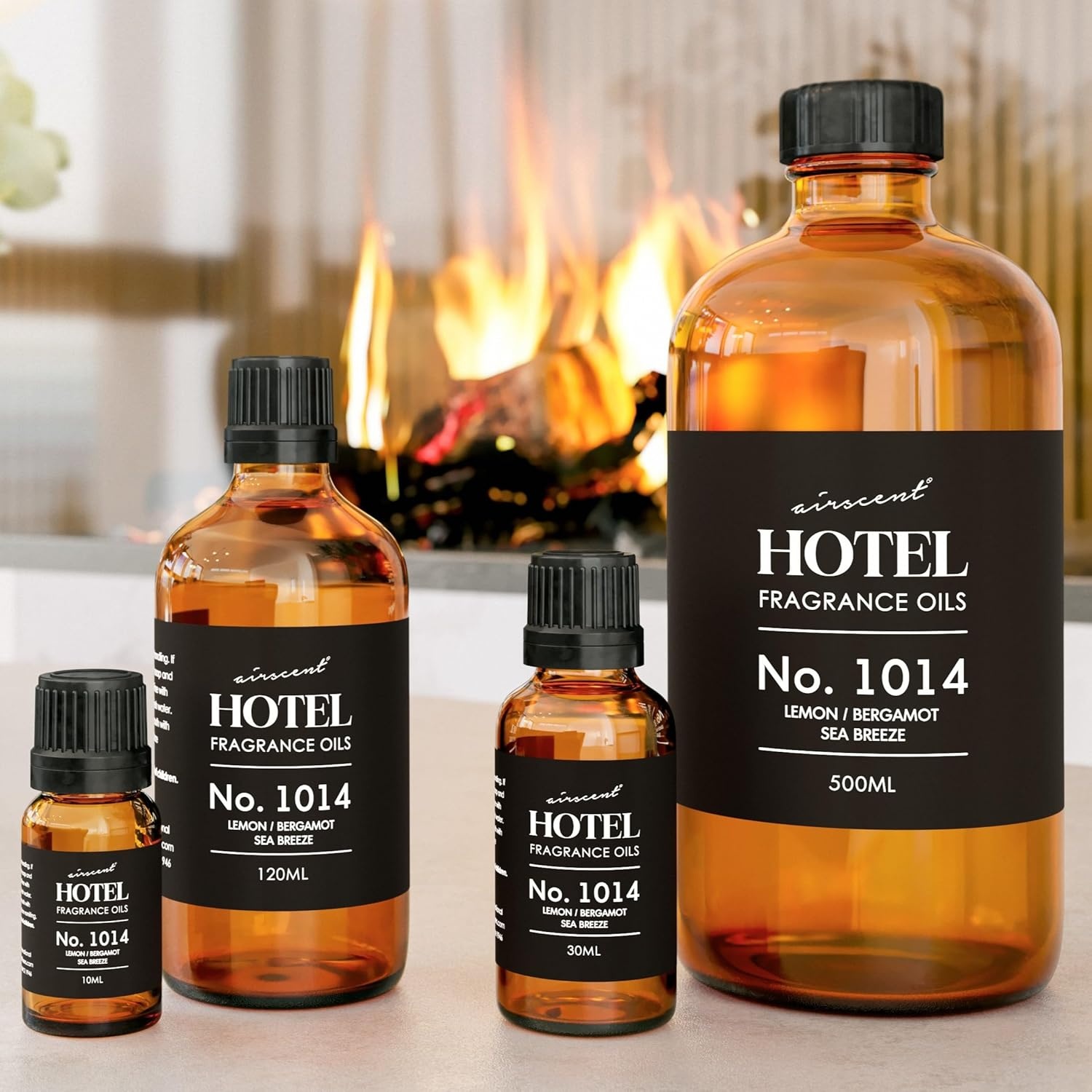 AirScent Hotel Diffuser Oil No. 1014 – Iconic 5-Star Hotel Blend – 500 mL | Lemon Bergamot Sea Breeze – Coastal Blend – Fragrance Oil for Ultrasonic and Waterless Diffusers and Crafting(Lemon Bergamot Sea Breeze)