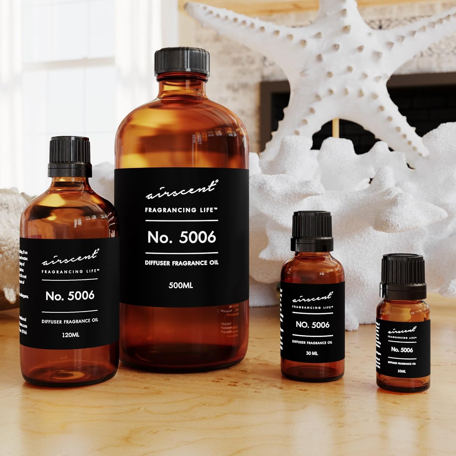 AirScent Diffuser Oil Inspired by TF’s Ombre Leather – No. 5006 Perfume Dupe – Fragrance Oil Blend for Ultrasonic and Waterless Diffusers and Crafting – 500 ml, 16.9 fl oz Glass Bottle(4 Fl Oz (Pack of 1))