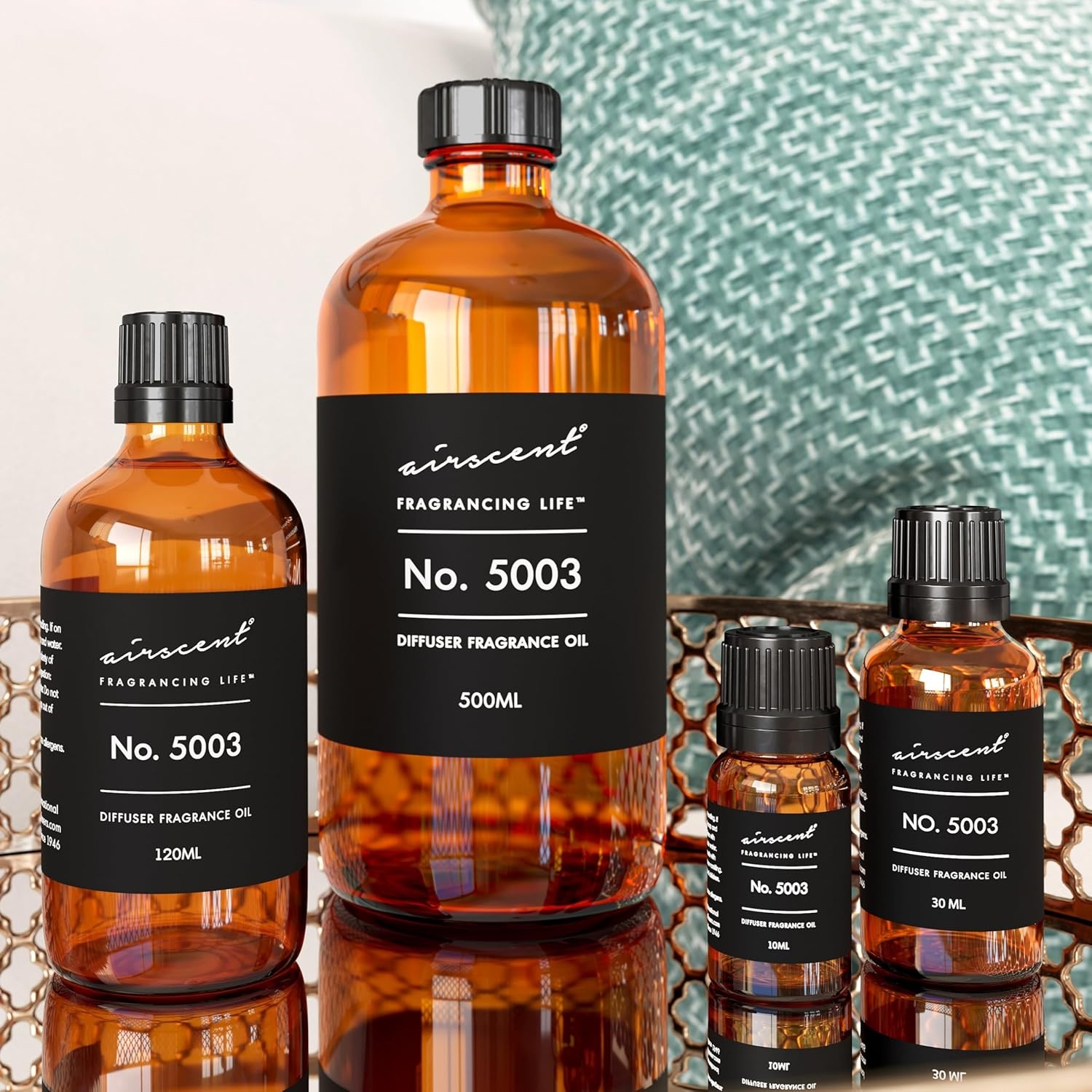 AirScent Coco-Inspired Diffuser Oil – No. 5003 Perfume Dupe – Premium Fragrance Oil Blend for Ultrasonic and Waterless Diffusers and Crafting – 10 ml, 0.34 fl oz Glass Bottle with Dropper(16.9 Fl Oz (Pack of 1))