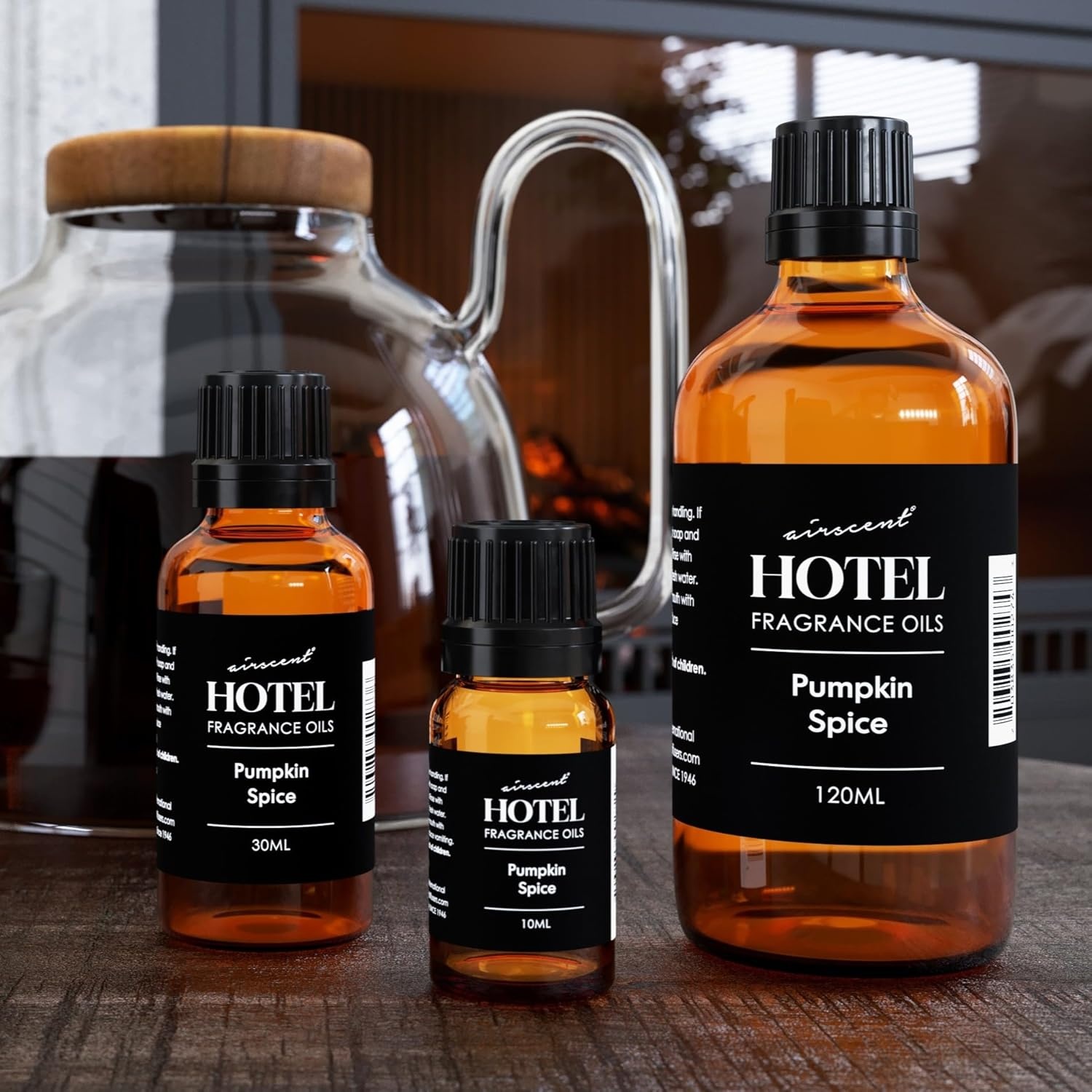 AirScent Pumpkin Spice Diffuser Oil – Pumpkin Spice Fragrance Oil Blend for Ultrasonic and Waterless Diffusers and Crafting – 10 mL, 0.34 fl oz Glass Dropper Bottle – Fall Scents(Pumpking Spice)