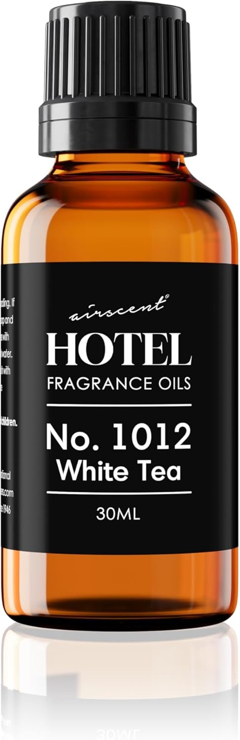 AirScent Hotel Diffuser Oil No. 1012 – The White Tea Hotel Scent – 10 mL | Premium Fragrance Oil for Ultrasonic and Waterless Diffusers and Crafting – 0.34 fl oz Dropper Bottle – Hotel Scent Dupe(White Tea)