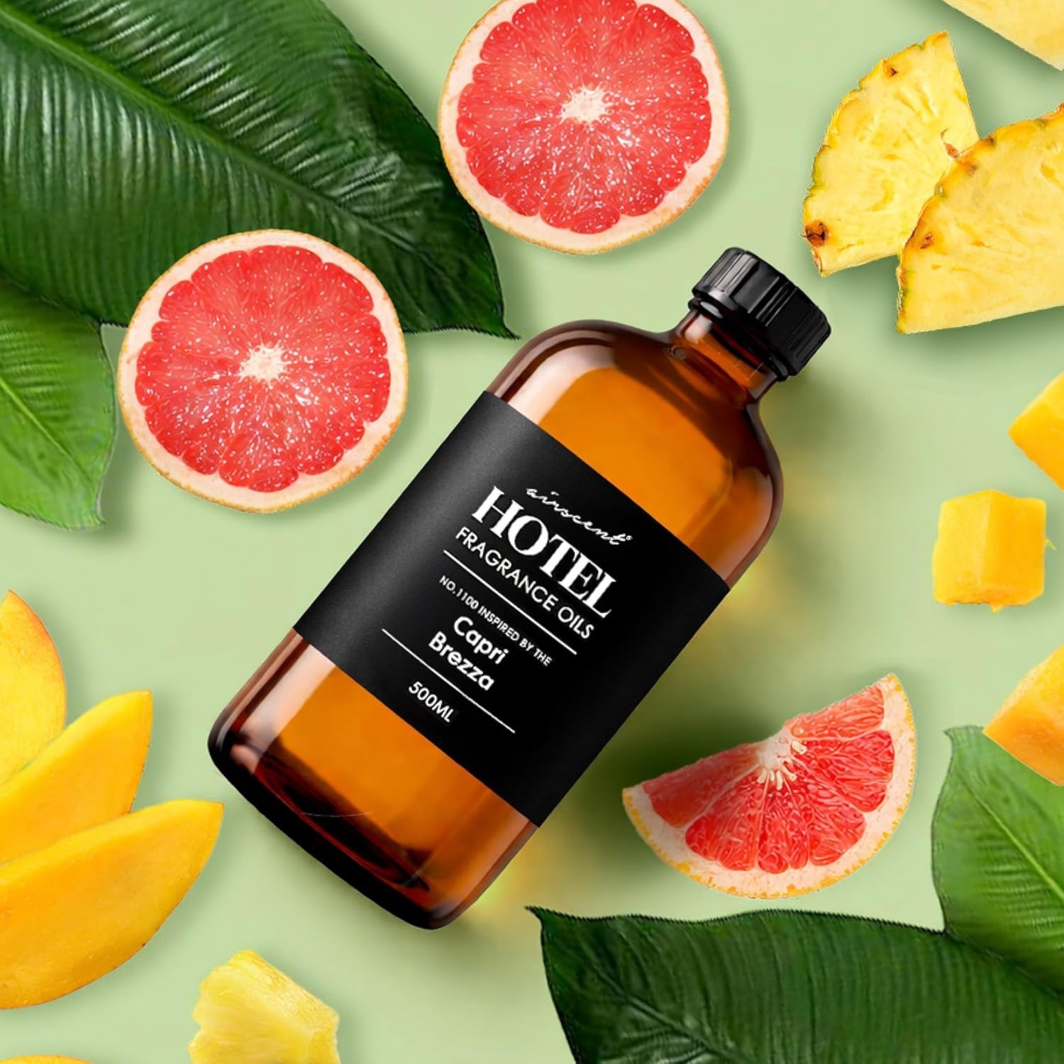 AirScent Capri Brezza Volcano-Inspired Diffuser Oil No. 1100-30 ml | Grapefruit Pineapple Mango – Premium Fragrance Oil for Ultrasonic and Waterless Diffusers and Crafting – 1 fl oz Glass Bottle(0.34 Fl Oz (Pack of 1))