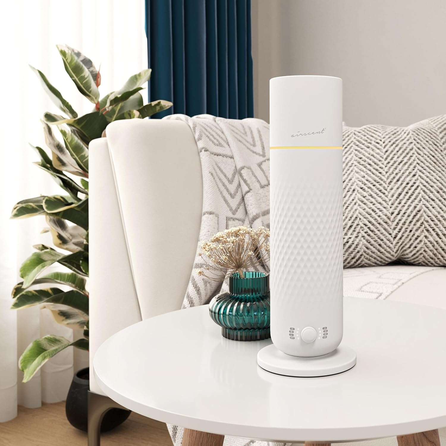 The AirScent Waterless Diffuser – Cold Air Scent Diffuser Oil Machine for Homes, Offices, Hotels and Spas – Aromatherapy Diffuser for Aesthetic Scenting – Black – 4.05 Oz – Fragrance Not Included(White)