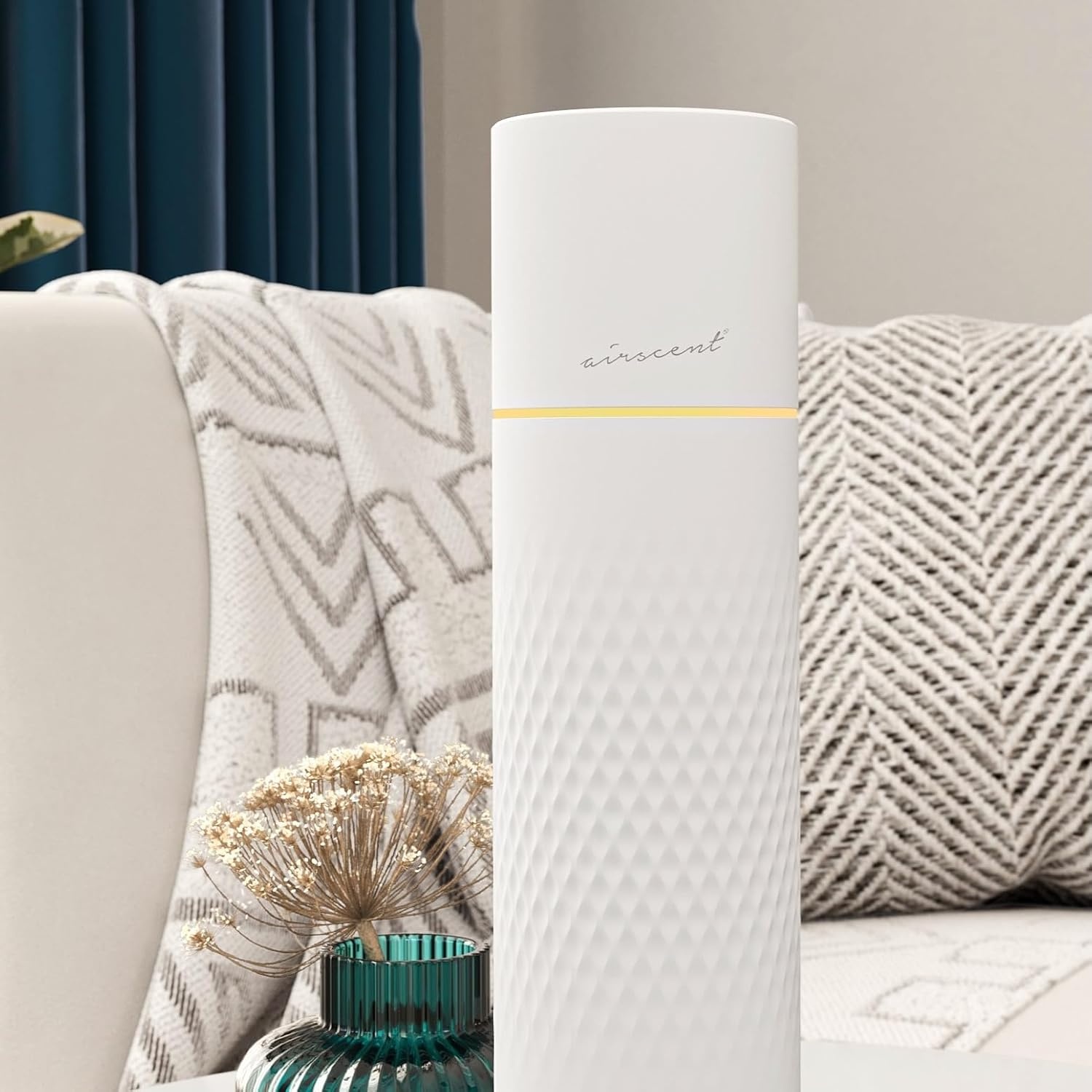 The AirScent Waterless Diffuser – Cold Air Scent Diffuser Oil Machine for Homes, Offices, Hotels and Spas – Aromatherapy Diffuser for Aesthetic Scenting – Black – 4.05 Oz – Fragrance Not Included(White)