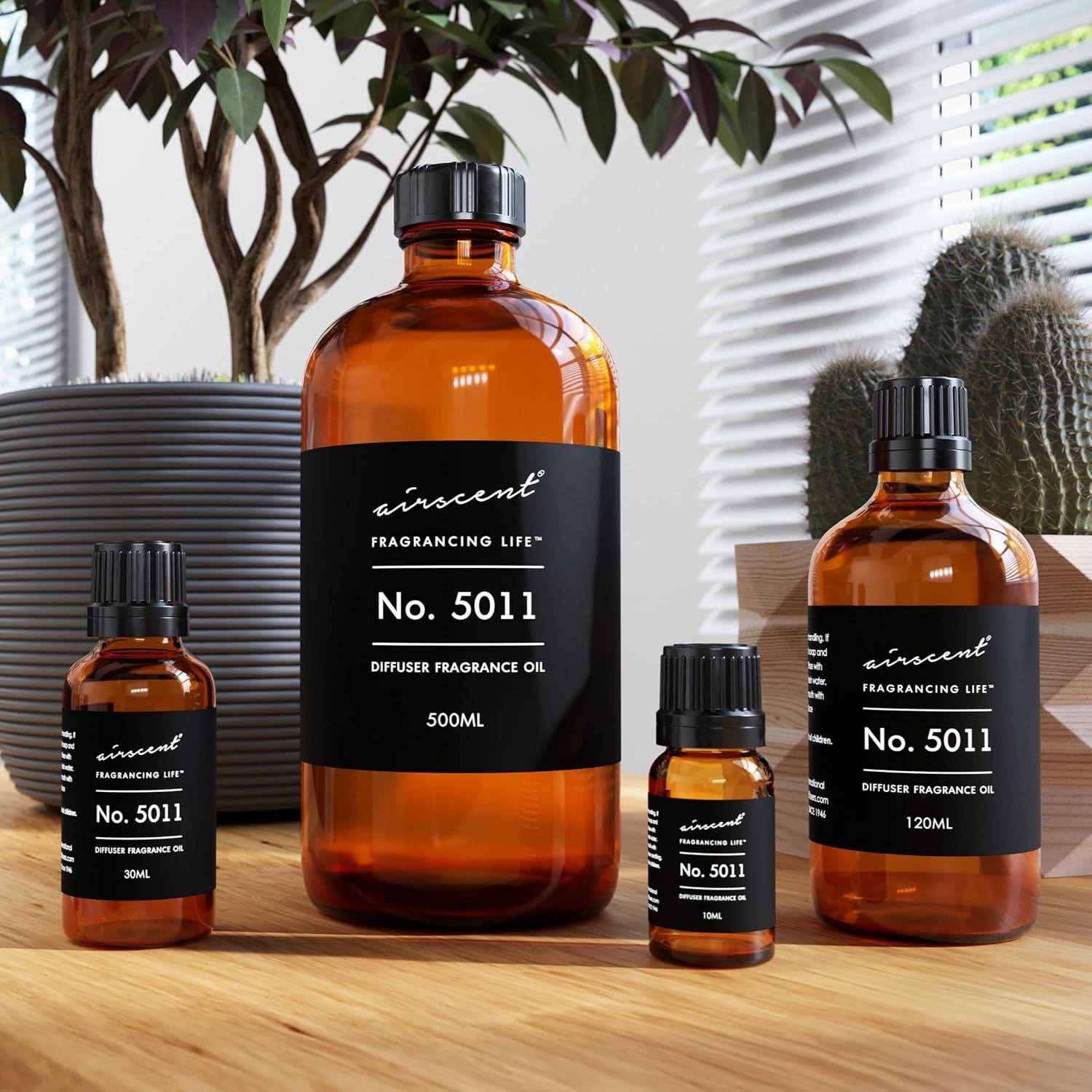 AirScent No. 5011 Perfume Dupe Diffuser Oil Inspired by Labo’s Noir Twenty Nine – Cedarwood Bergamot Tobacco – Fragrance Oil Blend for Ultrasonic and Waterless Diffusers and Crafting – 10 mL(16.9 Fl Oz (Pack of 1))