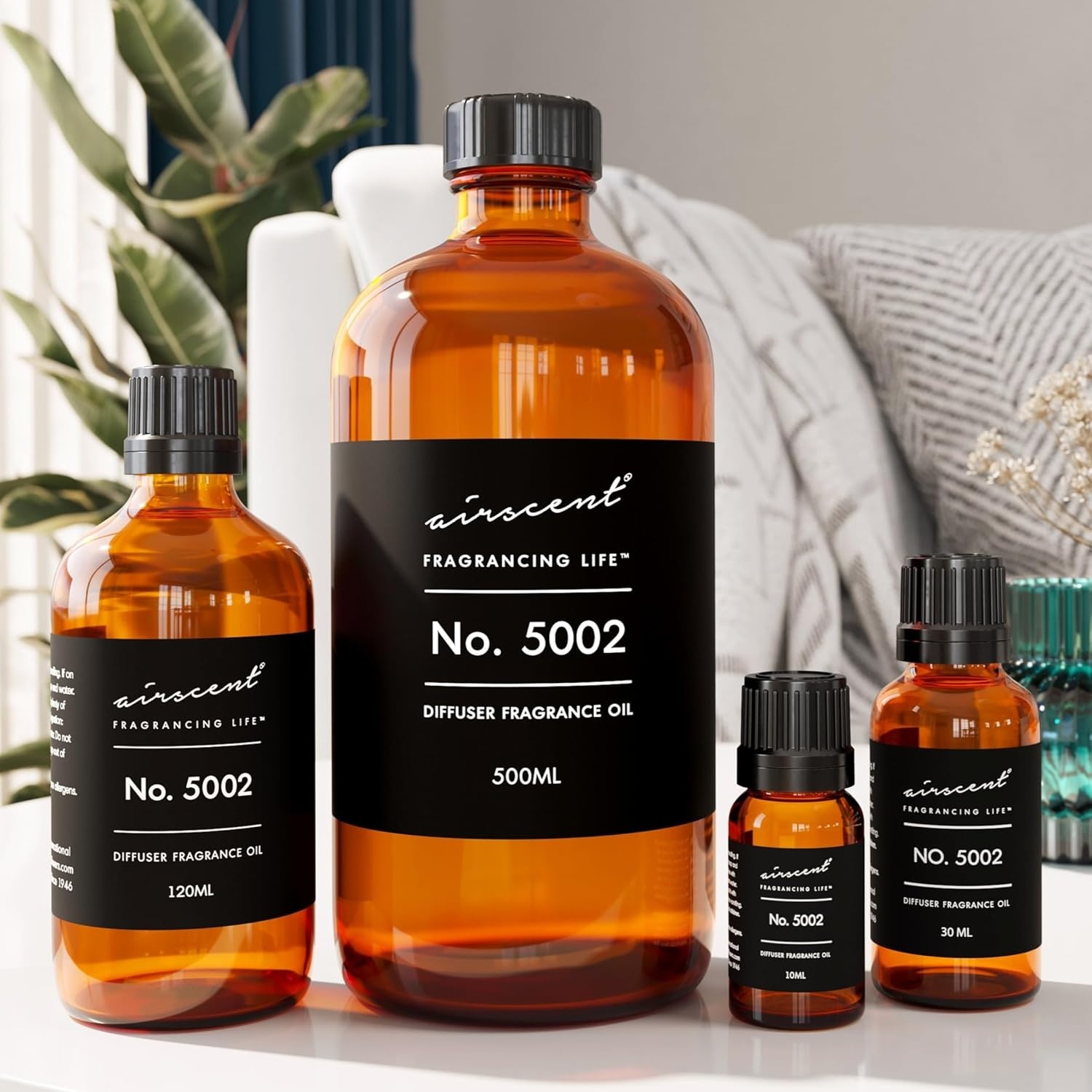 AirScent Creed-Aventus-Inspired Diffuser Oil – No. 5002 Perfume Dupe – Premium Fragrance Oil Blend for Ultrasonic and Waterless Diffusers and Crafting – 10 ml, 0.34 fl oz Glass Bottle with Dropper(4 Fl Oz (Pack of 1))