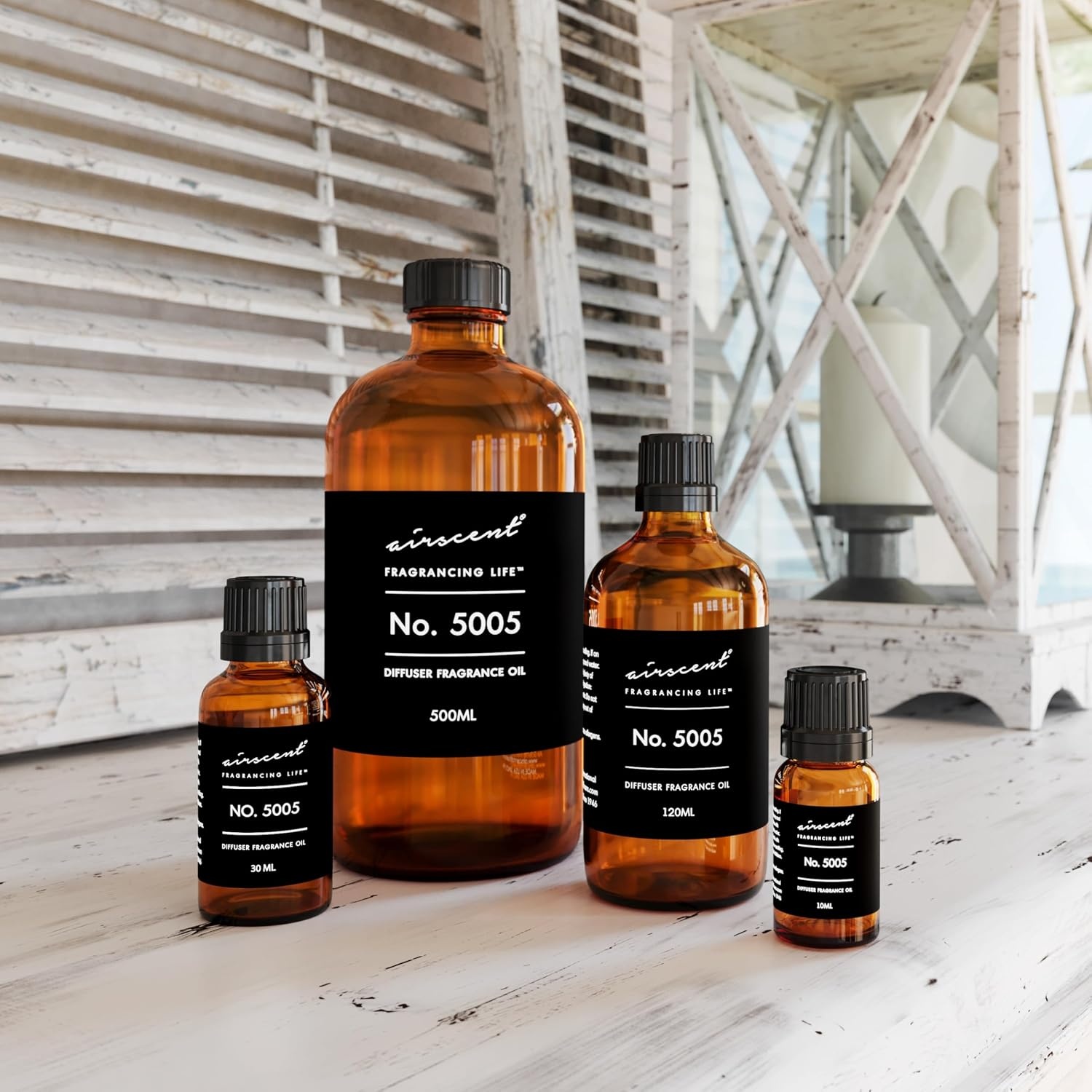 AirScent Diffuser Oil Inspired by TF’s Oud Wood – No. 5005 Perfume Dupe – Fragrance Oil Blend for Ultrasonic and Waterless Diffusers and Crafting – 10 ml, 0.34 fl oz Glass Bottle with Dropper(16.9 Fl Oz (Pack of 1))