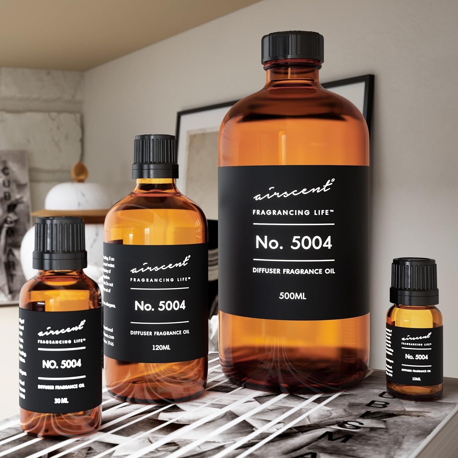 AirScent Fierce-Inspired Diffuser Oil – No. 5004 A and F Perfume Dupe – Premium Fragrance Oil Blend for Ultrasonic and Waterless Diffusers and Crafting – 10 ml, 0.34 fl oz Glass Bottle with Dropper(1 Fl Oz (Pack of 1))