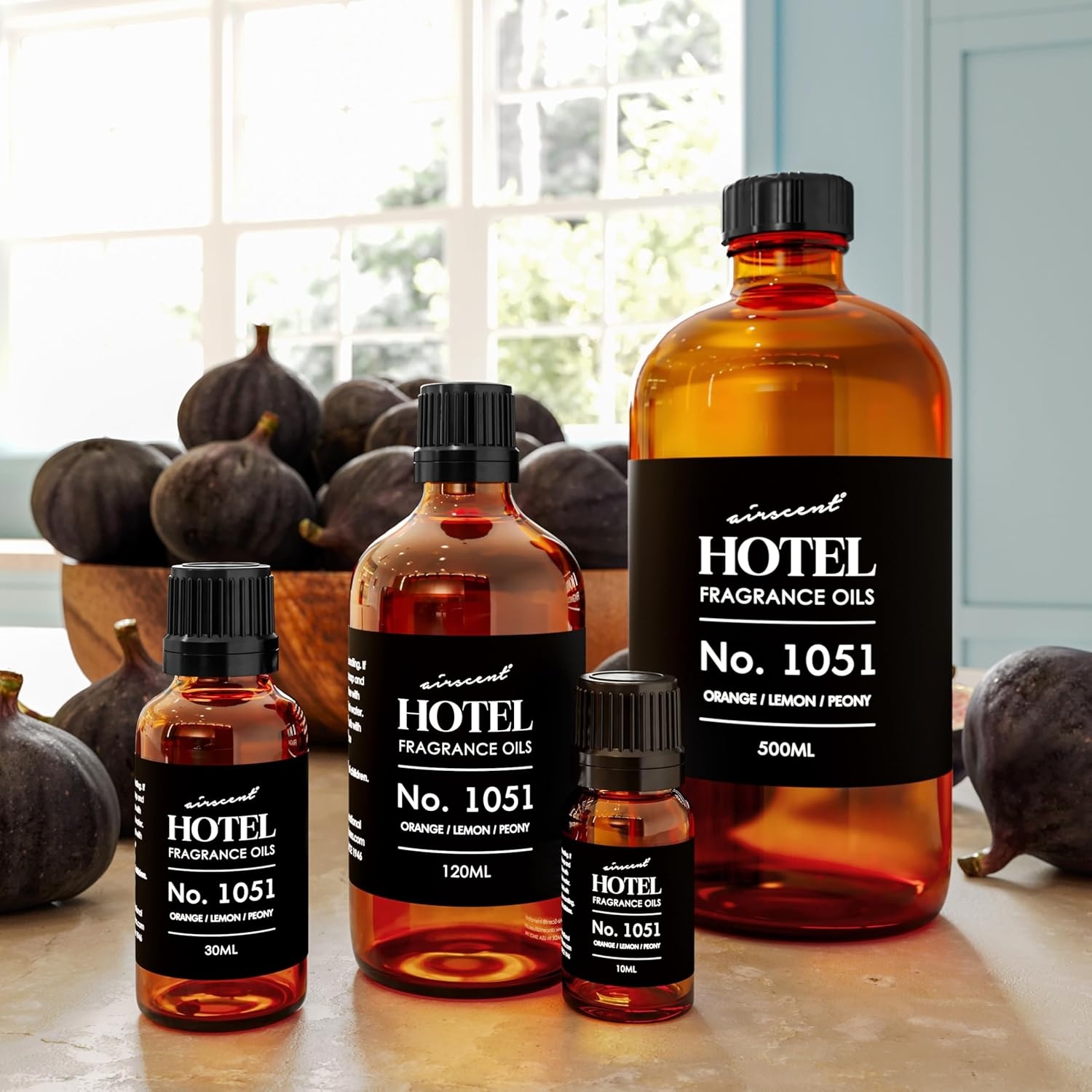 AirScent Citrus Zest Hotel Diffuser Oil No. 1051 – Orange Lemon Peony – Premium Fragrance Oil for Ultrasonic and Waterless Diffusers and Crafting – 10 mL, 0.34 fl oz Glass Dropper Bottle(1 Fl Oz (Pack of 1))