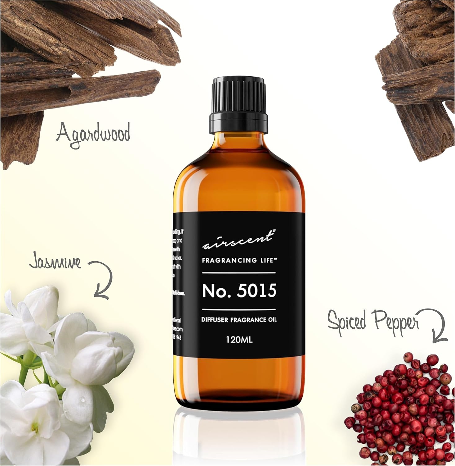 AirScent No. 5015 Dubai Perfume Dupe Diffuser Oil Inspired by Artemis Emerald – Jasmine Pepper Agarwood – Dubai Fragrance Oil for Ultrasonic and Waterless Diffusers and Crafting – 10 mL, 0.34 fl oz(4 Fl Oz (Pack of 1))