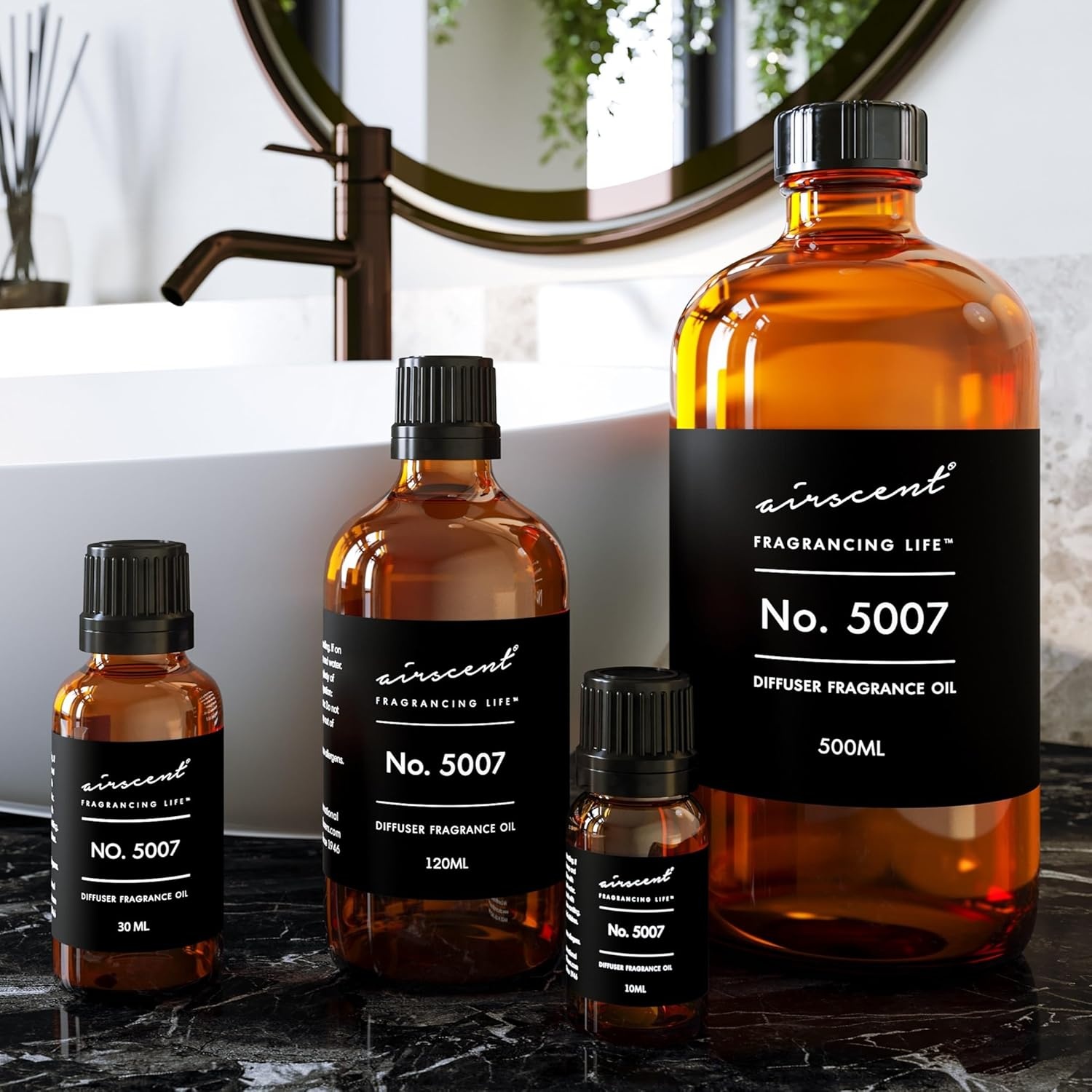 AirScent Diffuser Oil Inspired by TF’s Fabulous – No. 5007 Perfume Dupe – Premium Fragrance Oil Blend for Ultrasonic and Waterless Diffusers and Crafting – 10 ml, 0.34 fl oz Glass Bottle with Dropper(30 ml  1 Fl Oz (Pack of 1))