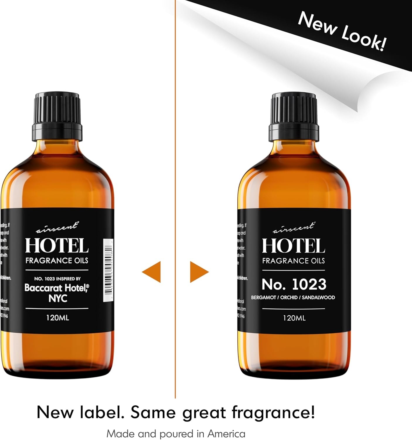AirScent Hotel Diffuser Oil No. 1023 – Baccarat Hotel Inspired – 10 mL | Bergamot Orchid Sandalwood – Premium Fragrance Oil for Ultrasonic and Waterless Diffusers and Crafting – 0.34 fl oz Bottle(1 Fl Oz (Pack of 1))
