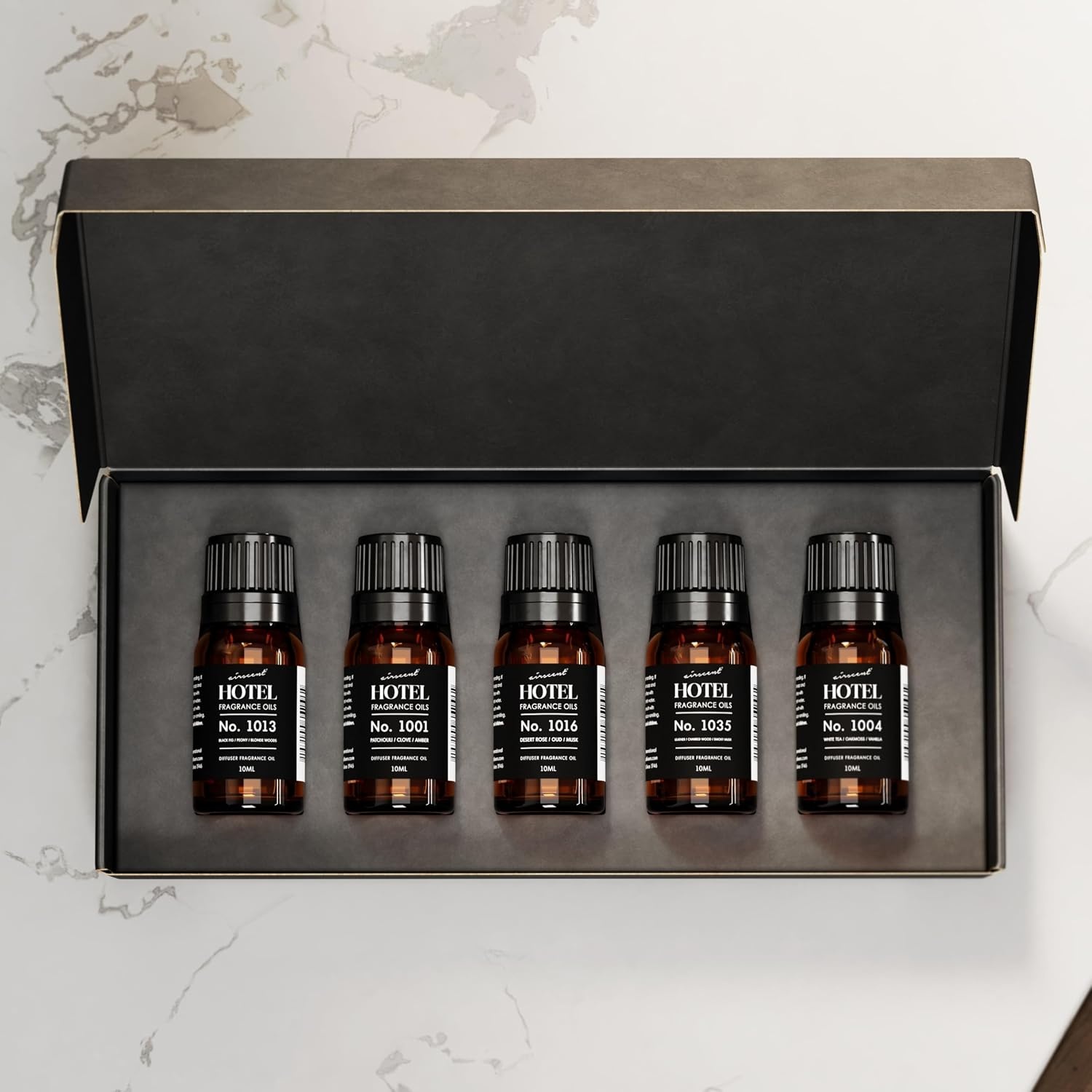 AirScent Hotel Diffuser Oil Gift Set – Metro City Hotel Scents – 10 mL, 0.34 fl oz Fragrance Oil Set – Inspired by The Hotel Costes Paris, Fairmont, London St James, The Baccarat Hotel and Others