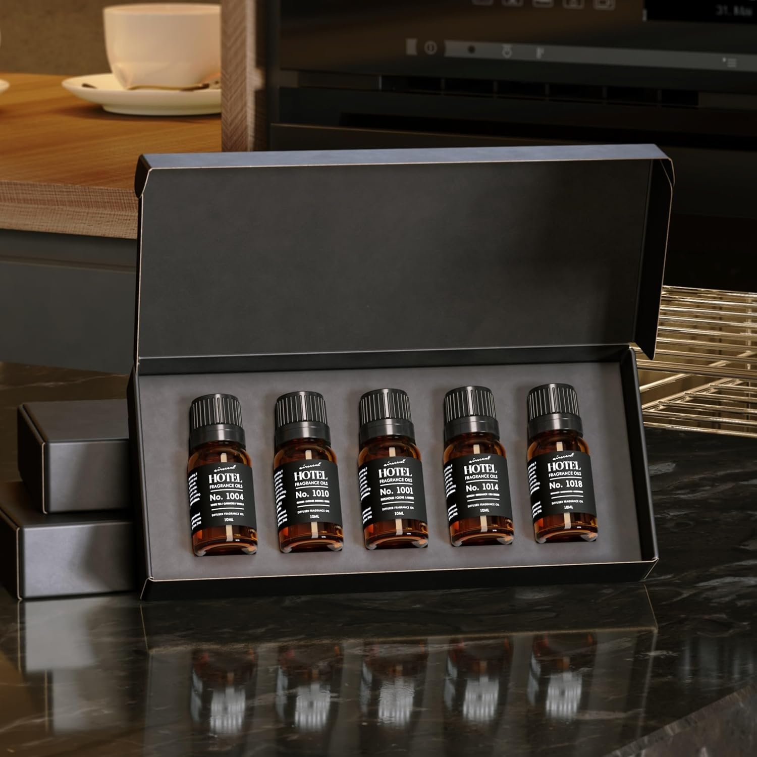 AirScent Hotel Diffuser Oil Gift Set – International Traveler Hotel Scents – 10 mL, 0.34 fl oz Fragrance Bottles Inspired by the Luxurious Fragrances of International Hotel Brands
