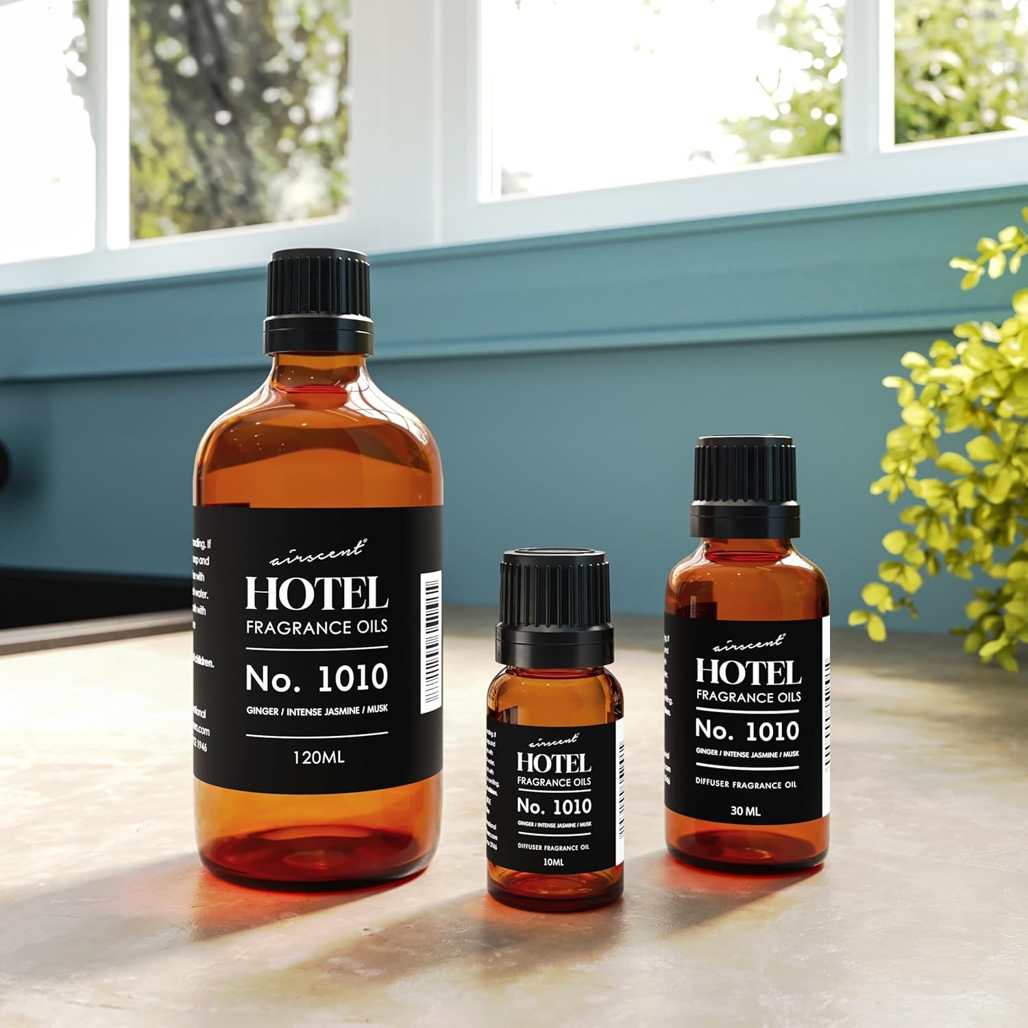 AirScent Hotel Diffuser Oil No. 1010 – Ginger Jasmine Tonka Bean – 10 mL | Hotel Scent Dupe – Premium Fragrance Oil for Ultrasonic and Waterless Diffuser – .34 fl oz Dropper Bottle(4 Fl Oz (Pack of 1))
