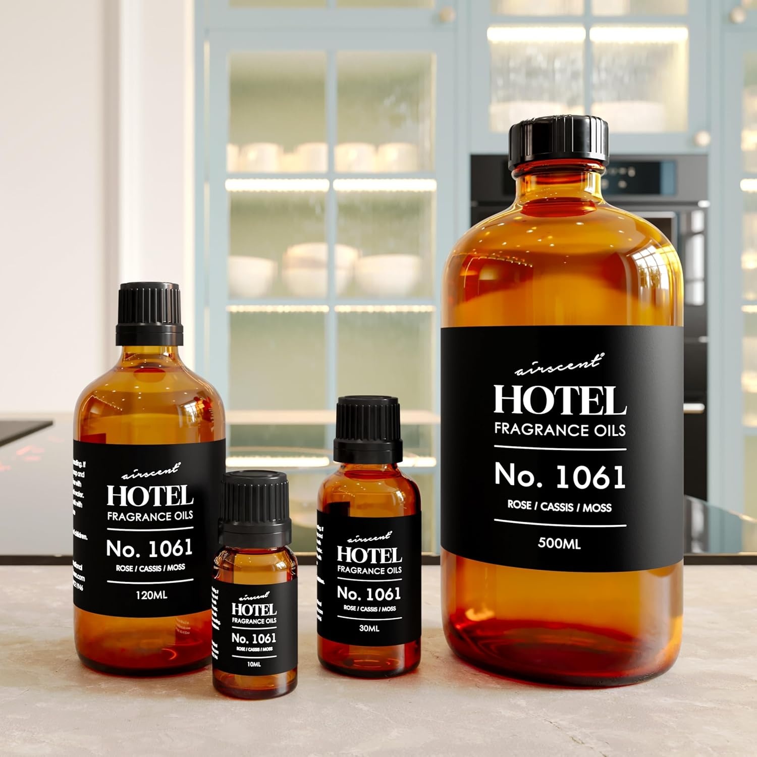 AirScent Hotel Diffuser Oil No. 1061 – Rose Cassis Moss – Premium Fragrance Oil for Ultrasonic and Waterless Diffusers and Crafting – 10 mL, 0.34 fl oz Glass Dropper Bottle(4 Fl Oz (Pack of 1))