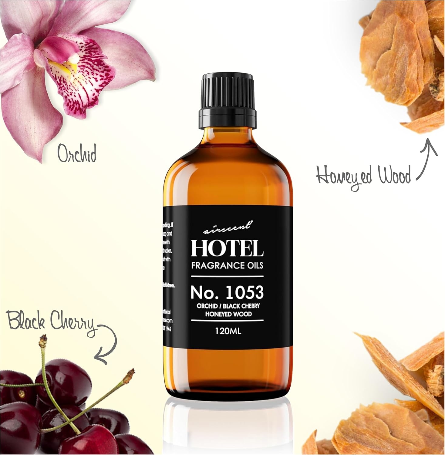 AirScent Black Orchid Hotel Diffuser Oil No. 1053 – Orchid, Black Cherry, Honeyed Wood – Premium Fragrance Oil for Ultrasonic and Waterless Diffusers and Crafting – 10 mL, 0.34 fl oz Glass Bottle(0.34 Fl Oz (Pack of 1))