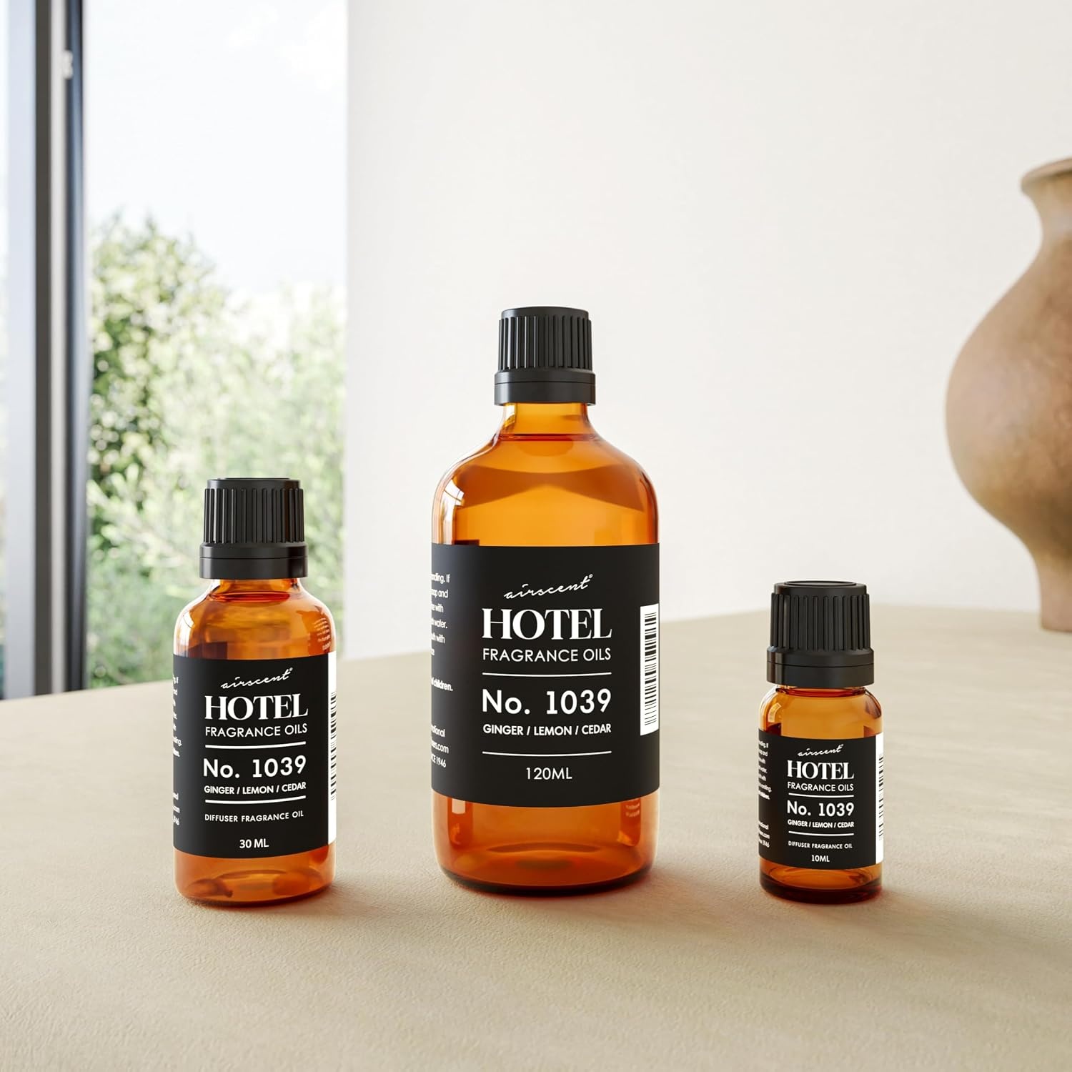 Hotel Diffuser Oil No. 1039 Inspired By The Nobu Hotel – Ginger Lemon Cedar – Premium Fragrance Oil for Ultrasonic and Waterless Diffusers and Crafting – 10 mL, 0.34 fl oz Glass Dropper Bottle(0.34 Fl Oz (Pack of 1))