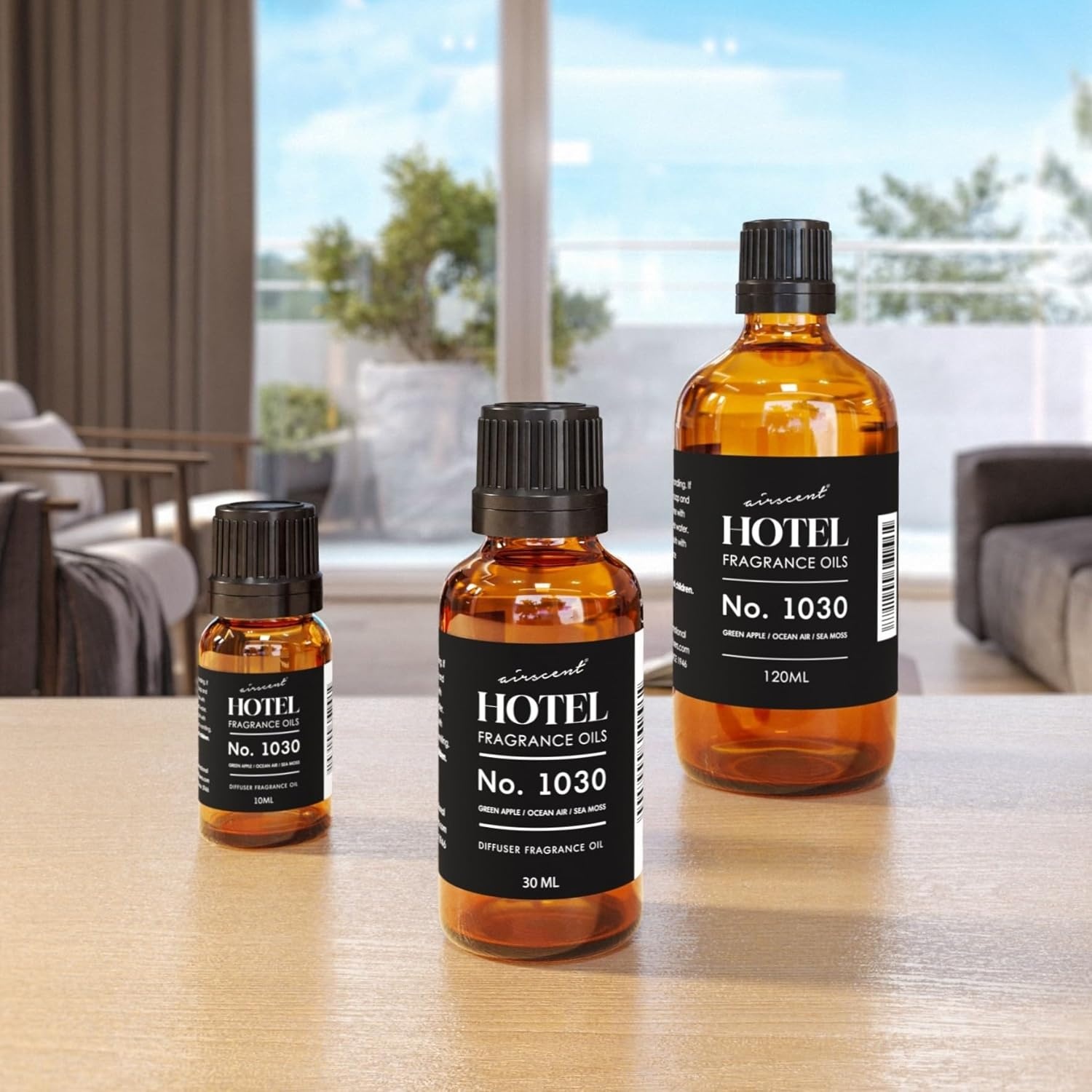 AirScent Hotel Diffuser Oil No. 1030 Inspired by The Beach House Hotel Scent – Fragrance Oil for Ultrasonic and Waterless Diffusers and Crafting – 10 mL, 0.34 fl oz Glass Bottle with Dropper(4 Fl Oz (Pack of 1))