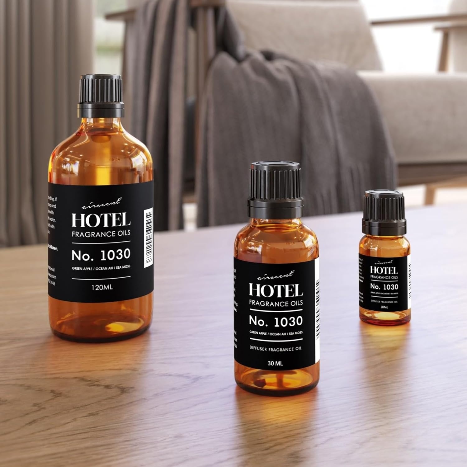 AirScent Hotel Diffuser Oil No. 1030 Inspired by The Beach House Hotel Scent – Fragrance Oil for Ultrasonic and Waterless Diffusers and Crafting – 10 mL, 0.34 fl oz Glass Bottle with Dropper(4 Fl Oz (Pack of 1))