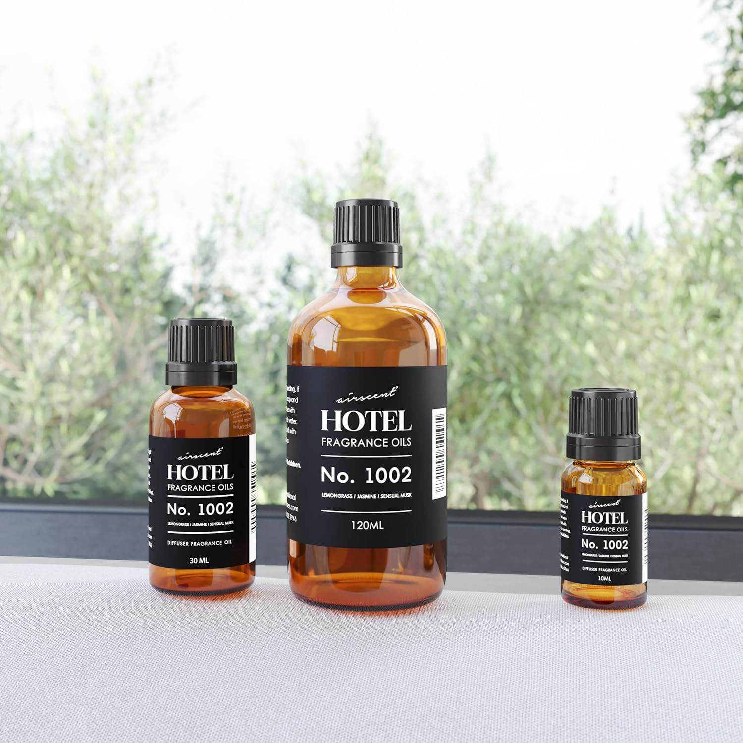 AirScent Hotel Diffuser Oil No. 1002 – Lemongrass Jasmine Amber – 10 mL | Hotel Scent Dupe – Premium Fragrance Oil for Ultrasonic and Waterless Diffusers and Crafting – .34 fl oz Dropper Bottle(0.34 Fl Oz (Pack of 1))