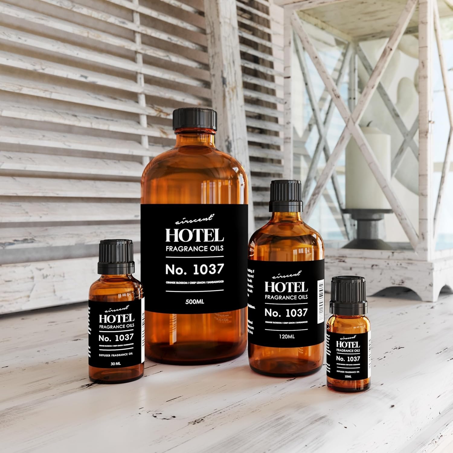 AirScent Hotel Diffuser Oil No. 1037 – Orange Blossom Lemon and Sandalwood – Hotel Scent Dupe – Premium Fragrance Oil for Ultrasonic and Waterless Diffusers and Crafting – 10 mL, 0.34 fl oz Bottle(16.9 Fl Oz (Pack of 1))