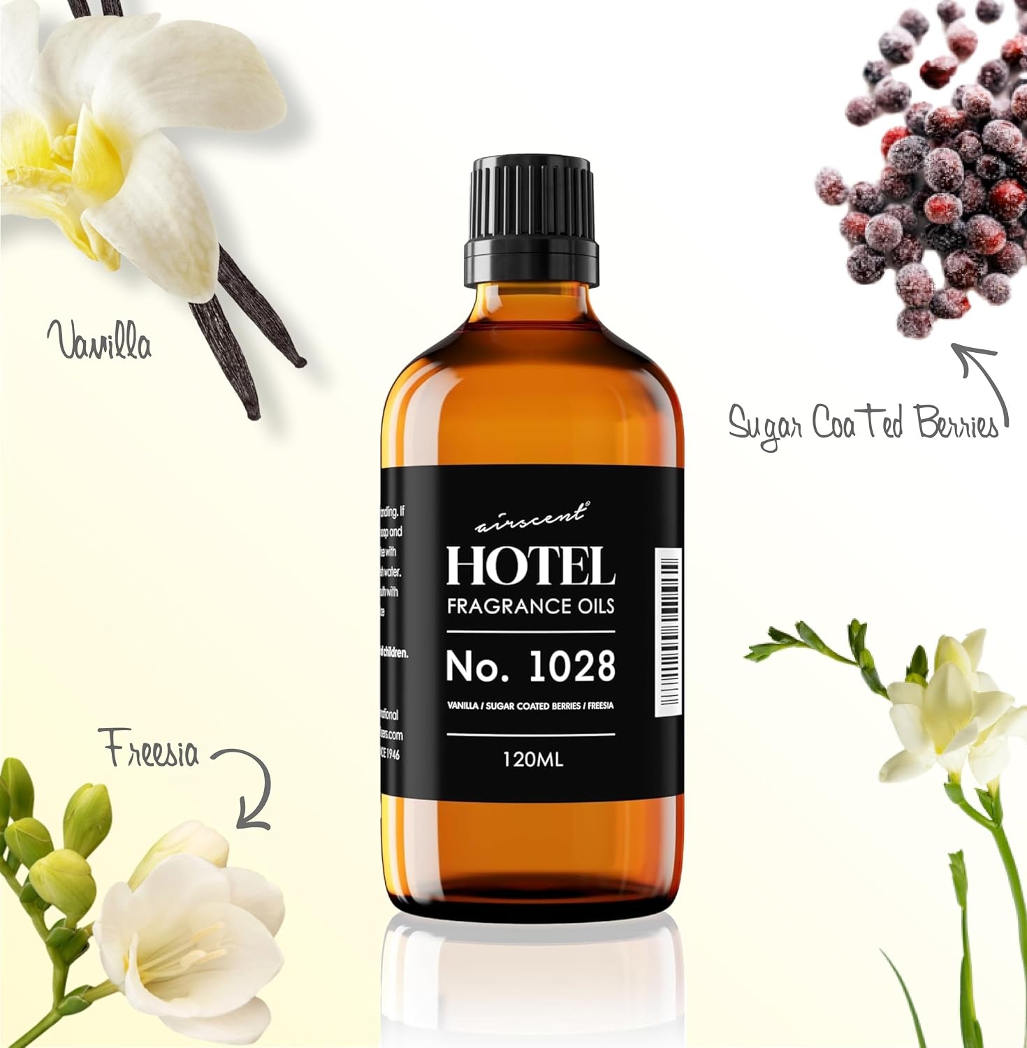 AirScent Hotel Diffuser Oil No. 1028 Inspired by The Seamless Hotel Scent – Premium Fragrance Oil for Ultrasonic and Waterless Diffusers and Crafting – 10 mL, .34 fl oz Glass Bottle with Dropper(4 Fl Oz (Pack of 1))