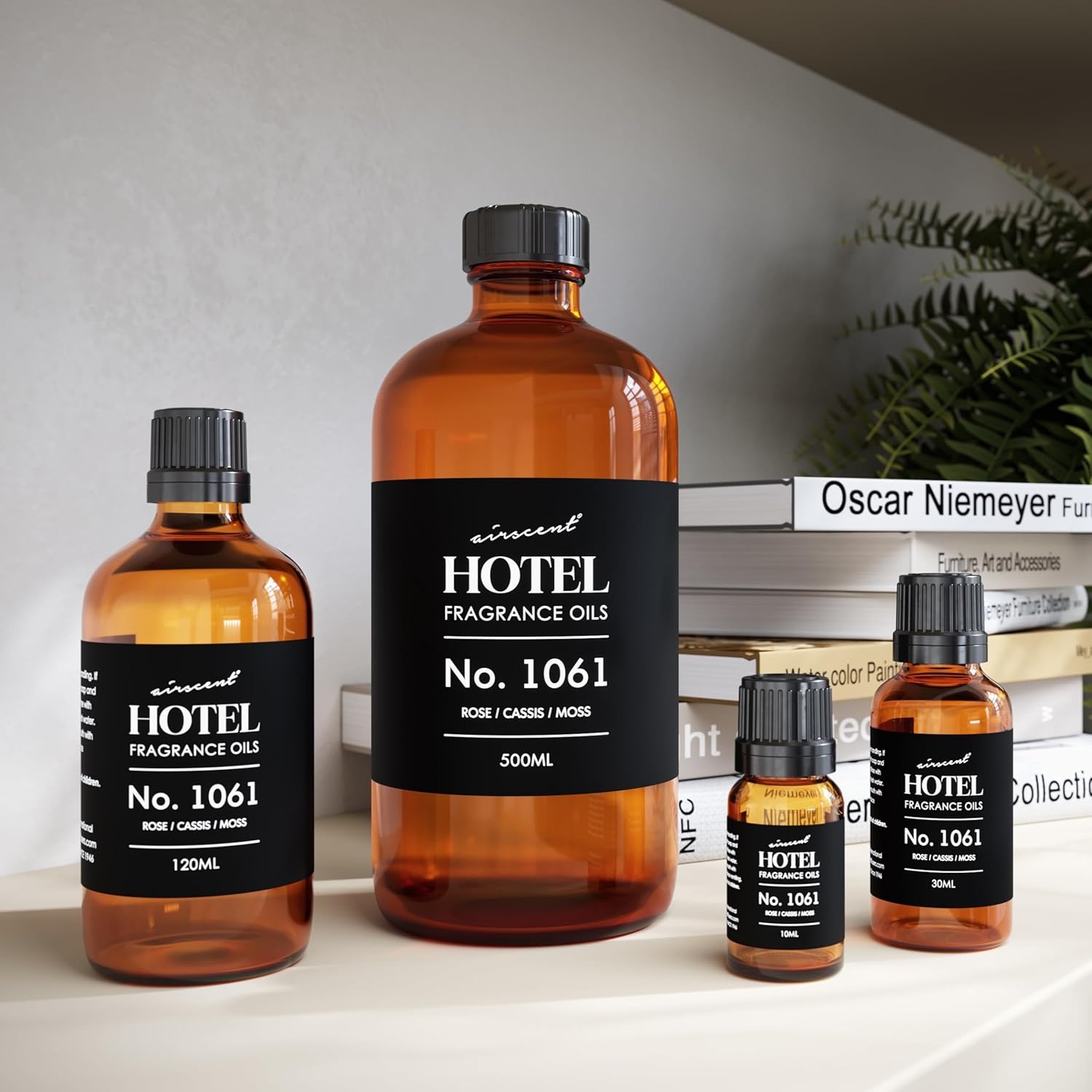 AirScent Hotel Diffuser Oil No. 1061 – Rose Cassis Moss – Premium Fragrance Oil for Ultrasonic and Waterless Diffusers and Crafting – 10 mL, 0.34 fl oz Glass Dropper Bottle(1 Fl Oz (Pack of 1))