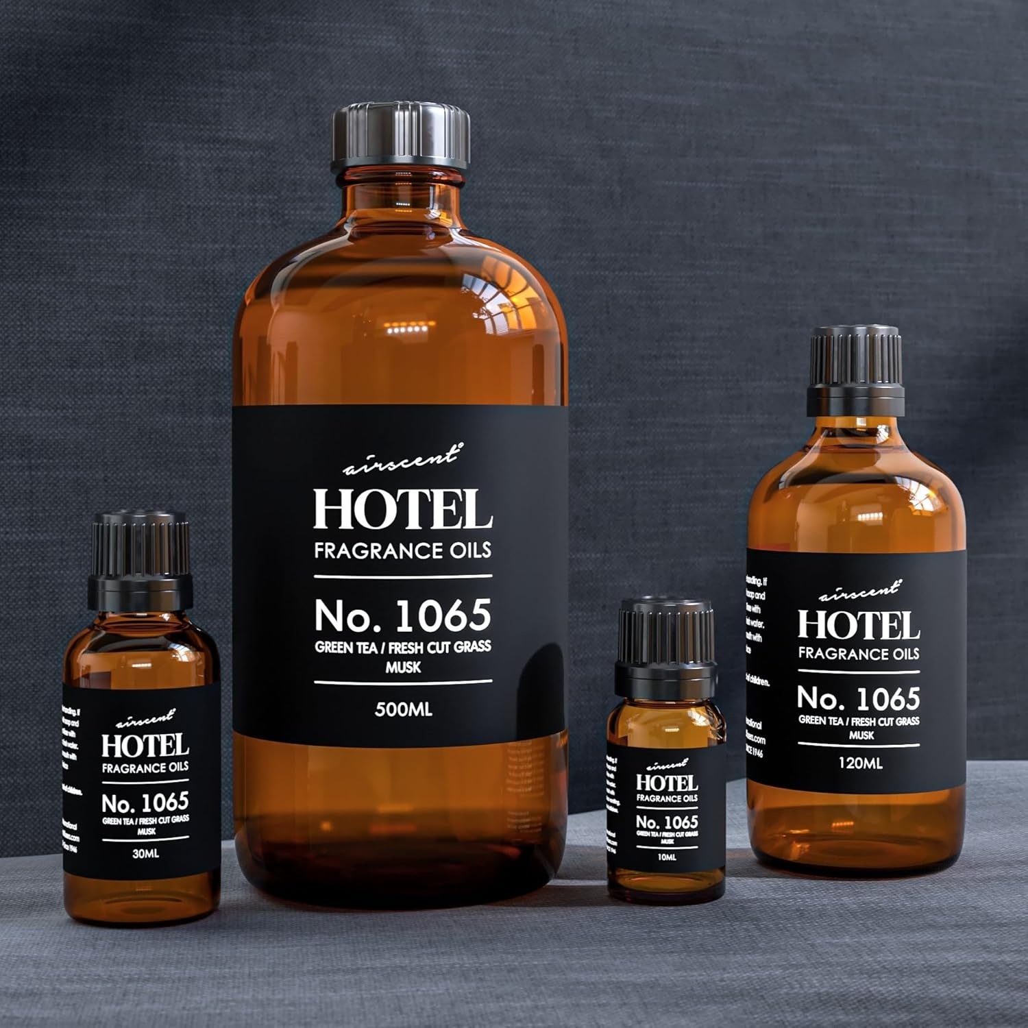 AirScent Hotel Diffuser Oil No. 1065 – Green Tea & Fresh Cut Grass – 10 mL | Premium Fragrance Oil for Ultrasonic and Waterless Diffusers and Crafting – 0.34 fl oz Dropper Bottle – Hotel Scent Dupe(1 Fl Oz (Pack of 1))