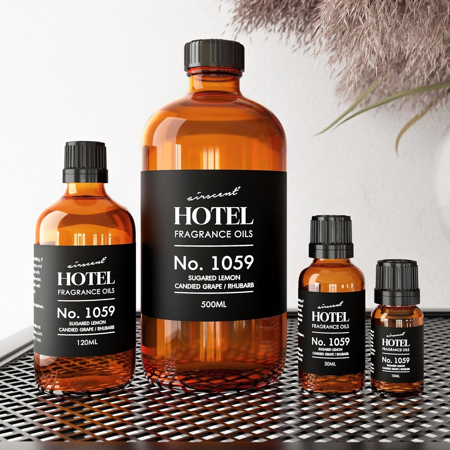 AirScent Hotel Diffuser Oil No. 1059 Inspired by the Hotel Scent Renew – Sugared Lemon Candied Grape Rhubarb – Fragrance Oil for Ultrasonic and Waterless Diffusers and Crafting – 10 mL, 0.34 fl oz(16.9 Fl Oz (Pack of 1))