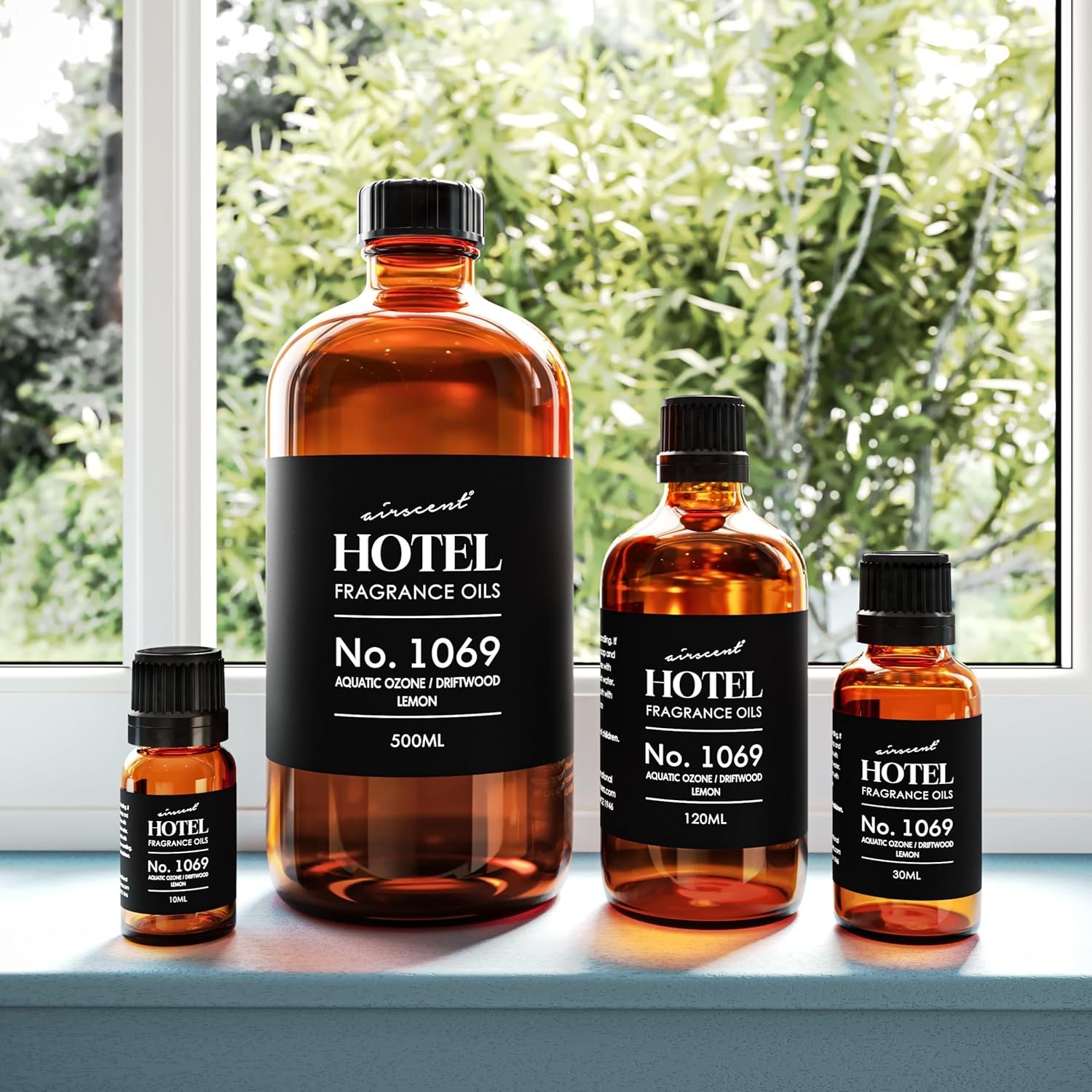 AirScent Hotel Diffuser Oil No. 1069 – Aquatic Ozone, Driftwood, Lemon – Premium Fragrance Oil for Ultrasonic and Waterless Diffusers and Crafting – 10 mL, 0.34 fl oz Glass Dropper Bottle(0.34 Fl Oz (Pack of 1))
