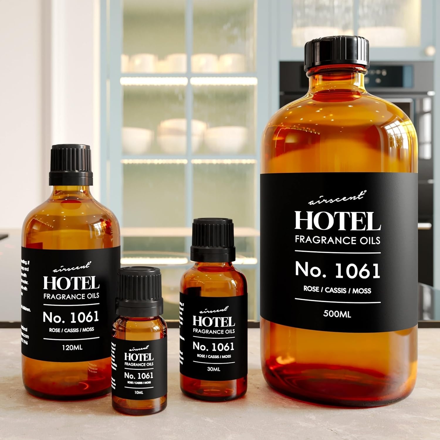 AirScent Hotel Diffuser Oil No. 1061 – Rose Cassis Moss – Premium Fragrance Oil for Ultrasonic and Waterless Diffusers and Crafting – 10 mL, 0.34 fl oz Glass Dropper Bottle(0.34 Fl Oz (Pack of 1))