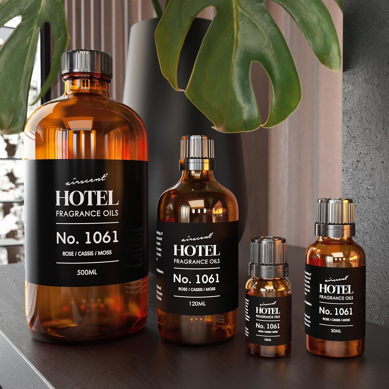 AirScent Hotel Diffuser Oil No. 1061 – Rose Cassis Moss – Premium Fragrance Oil for Ultrasonic and Waterless Diffusers and Crafting – 10 mL, 0.34 fl oz Glass Dropper Bottle(0.34 Fl Oz (Pack of 1))