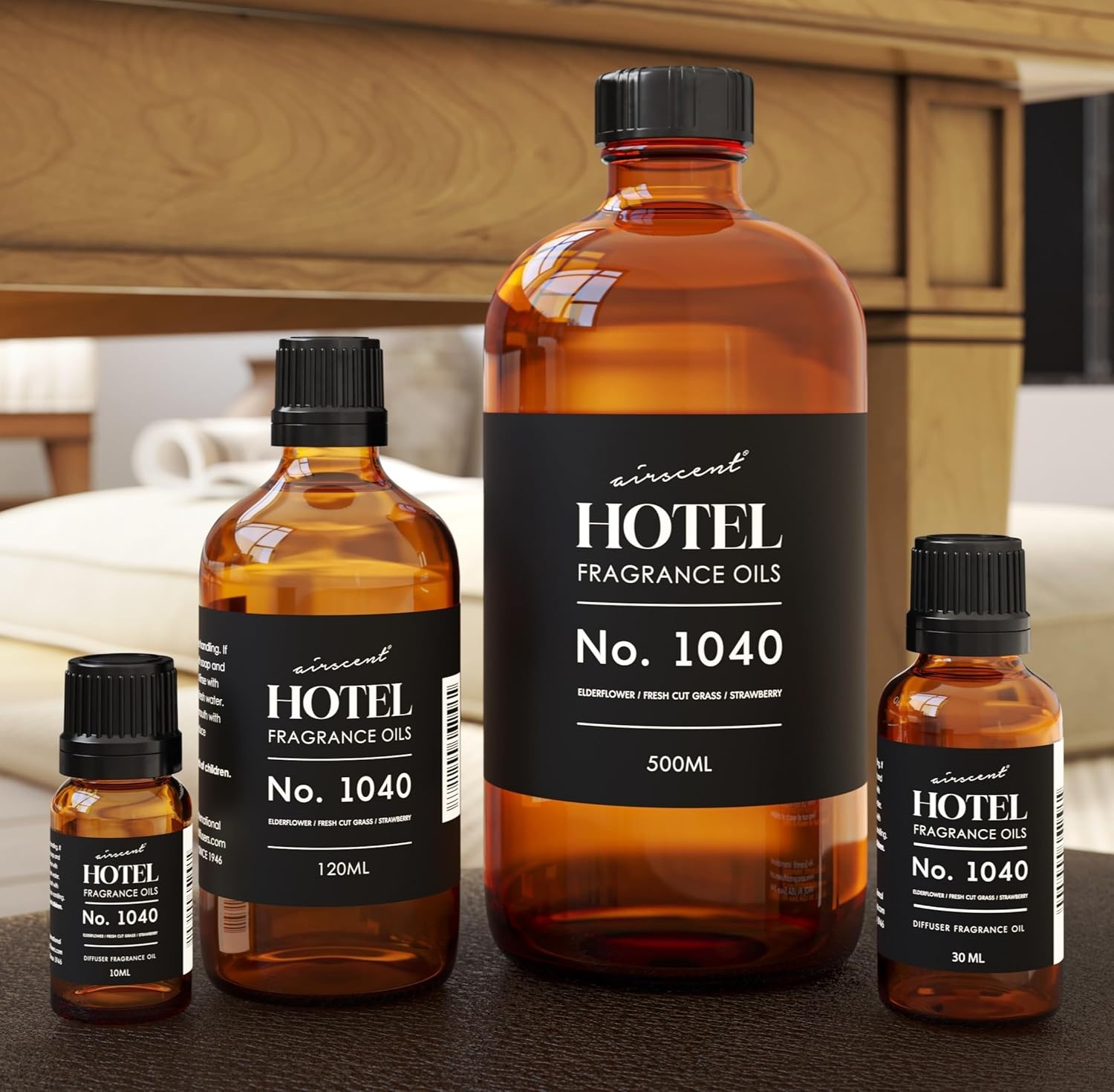 AirScent Central Park Hotel Diffuser Oil No. 1040 – Elderflower Fresh Cut Grass Strawberry – Premium Fragrance Oil for Ultrasonic and Waterless Diffusers and Crafting – 10 mL, 0.34 fl oz Bottle(1 Fl Oz (Pack of 1))