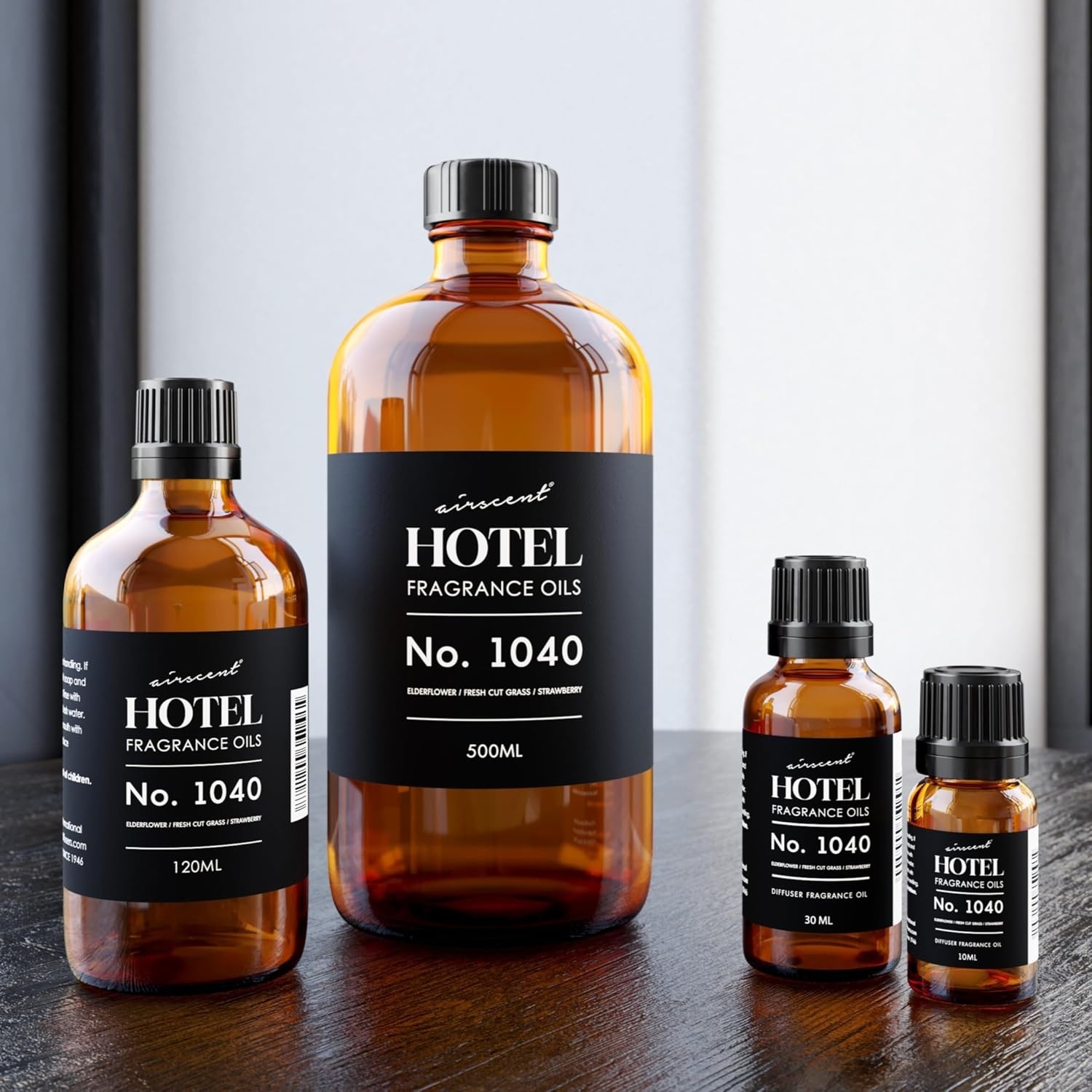 AirScent Central Park Hotel Diffuser Oil No. 1040 – Elderflower Fresh Cut Grass Strawberry – Premium Fragrance Oil for Ultrasonic and Waterless Diffusers and Crafting – 10 mL, 0.34 fl oz Bottle(0.34 Fl Oz (Pack of 1))