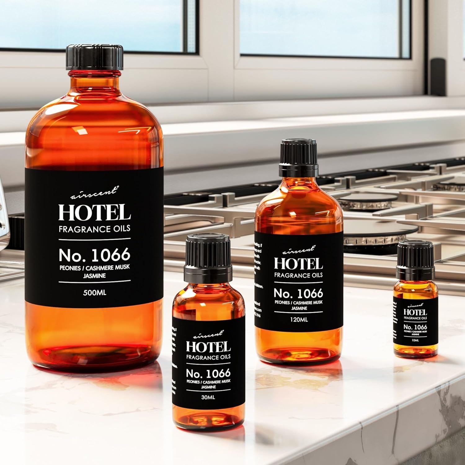 AirScent Hotel Diffuser Oil No. 1066 – Peonies Cashmere Jasmine – 10 mL | Premium Fragrance Oil for Ultrasonic and Waterless Diffusers and Crafting – 0.34 fl oz Glass Dropper Bottle(16.9 Fl Oz (Pack of 1))