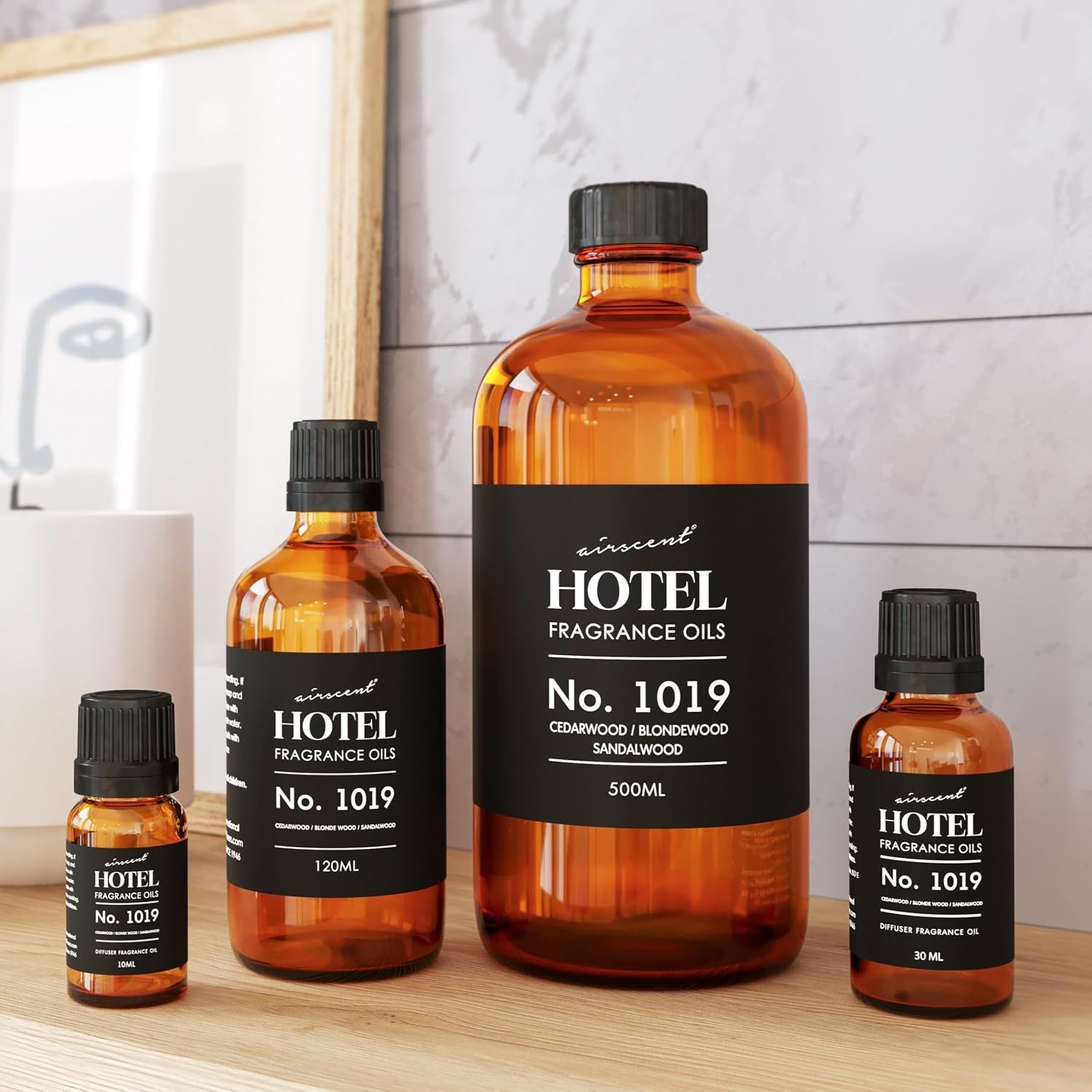 AirScent Hotel Diffuser Oil No. 1019 Inspired by The Whistler Hotel Scent – Fragrance Oil for Ultrasonic and Waterless Diffusers and Crafting – 10 mL, 0.34 fl oz Glass Bottle with Dropper(4 Fl Oz (Pack of 1))