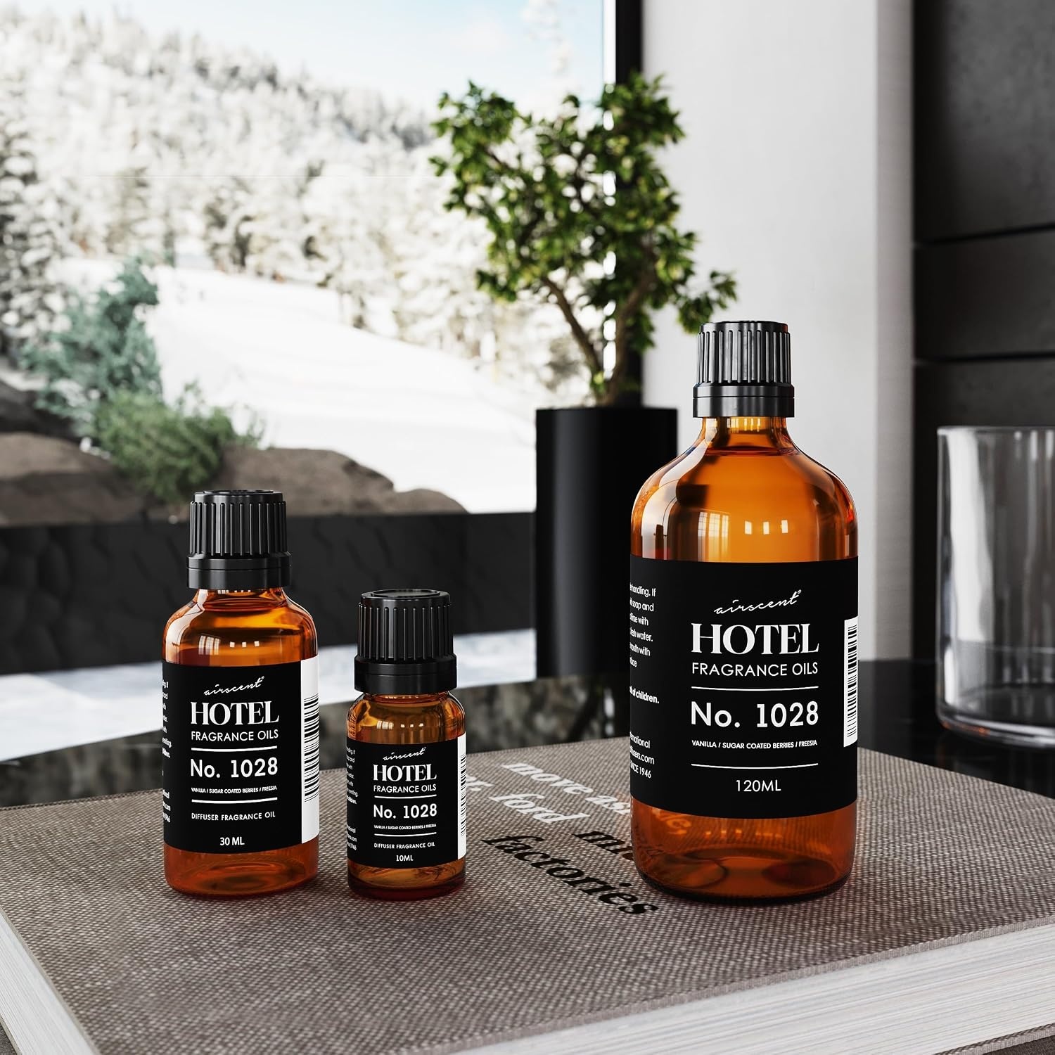 AirScent Hotel Diffuser Oil No. 1028 Inspired by The Seamless Hotel Scent – Premium Fragrance Oil for Ultrasonic and Waterless Diffusers and Crafting – 10 mL, .34 fl oz Glass Bottle with Dropper(1 Fl Oz (Pack of 1))