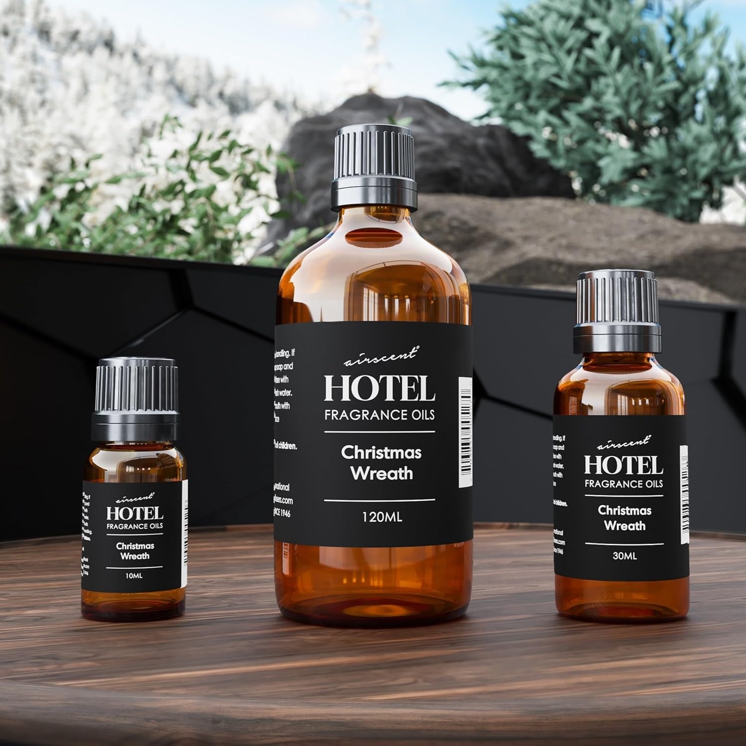 AirScent Christmas Wreath Holiday Diffuser Oil – Premium Holiday Fragrance Oil for Ultrasonic and Waterless Diffusers and Crafting – 10ml, .34 fl oz Glass Dropper Bottle – Balsam Fir Essential Oil(4 Fl Oz (Pack of 1))