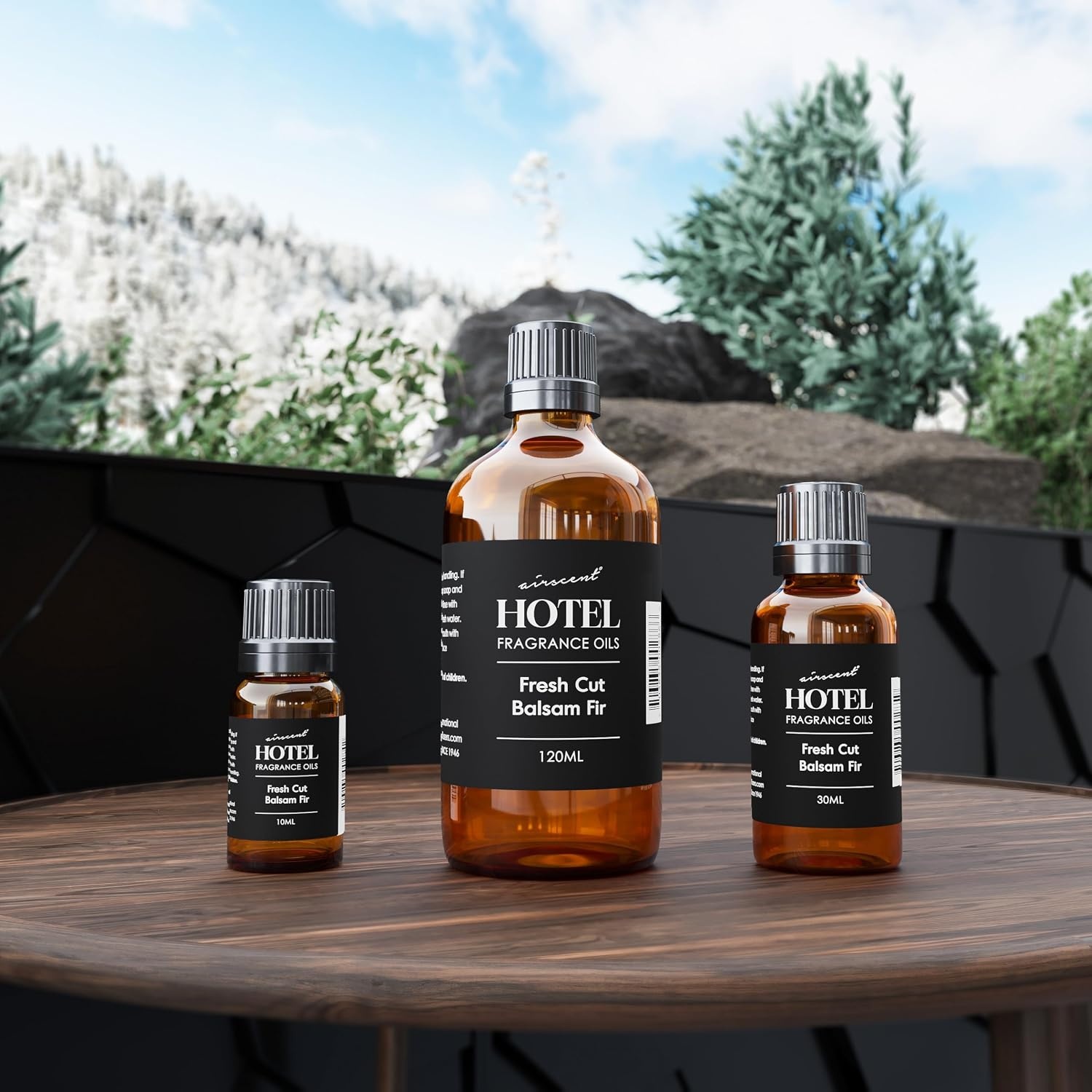 AirScent Fresh Cut Balsam Fir Diffuser Oil – Christmas Tree Scent – 10 mL | Fragrance Oil for Ultrasonic and Waterless Diffusers and Crafting – .34 fl oz Dropper Bottle – Christmas Tree Fragrance(Fresh Cut Balsam Fir)