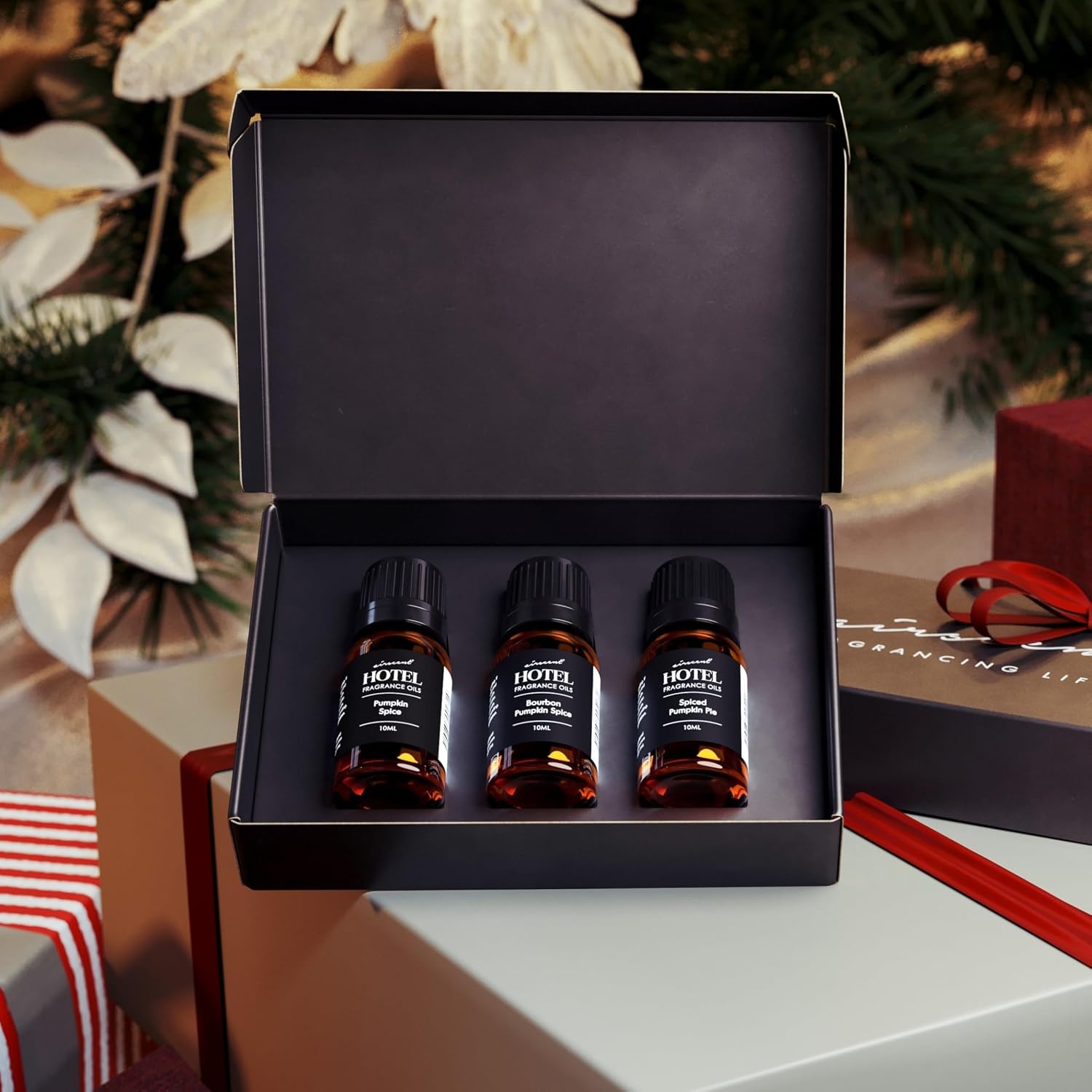 AirScent Pumpkin Spice Diffuser Oil 3 Pack Gift Set – 10 mL, 0.34 fl oz Premium Fragrance Oil Set for Ultrasonic and Waterless Diffusers and Crafting – 3 Pumpkin Spice Blends